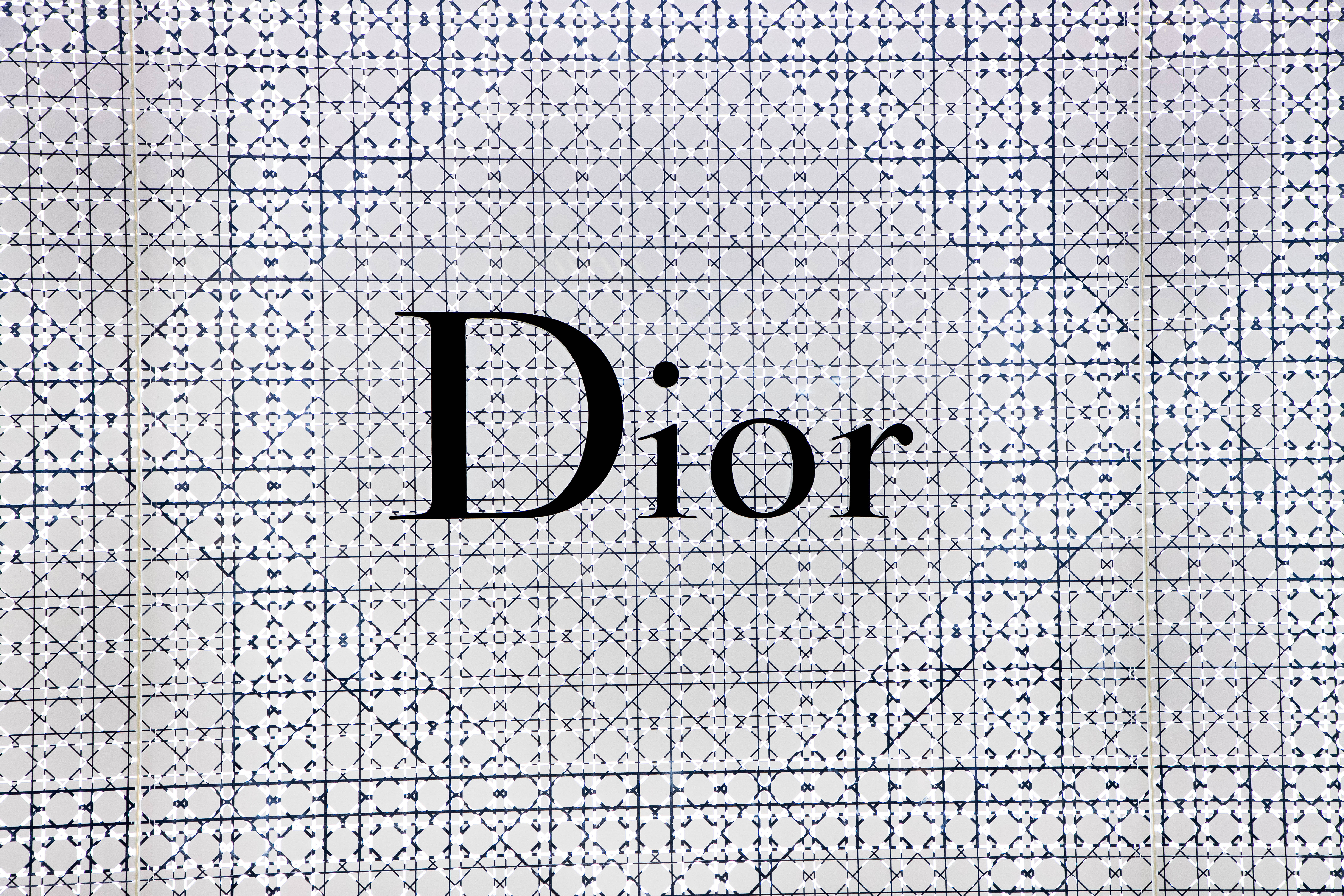 Dior, black serif font, white background, 5K Desktop Wallpaper
