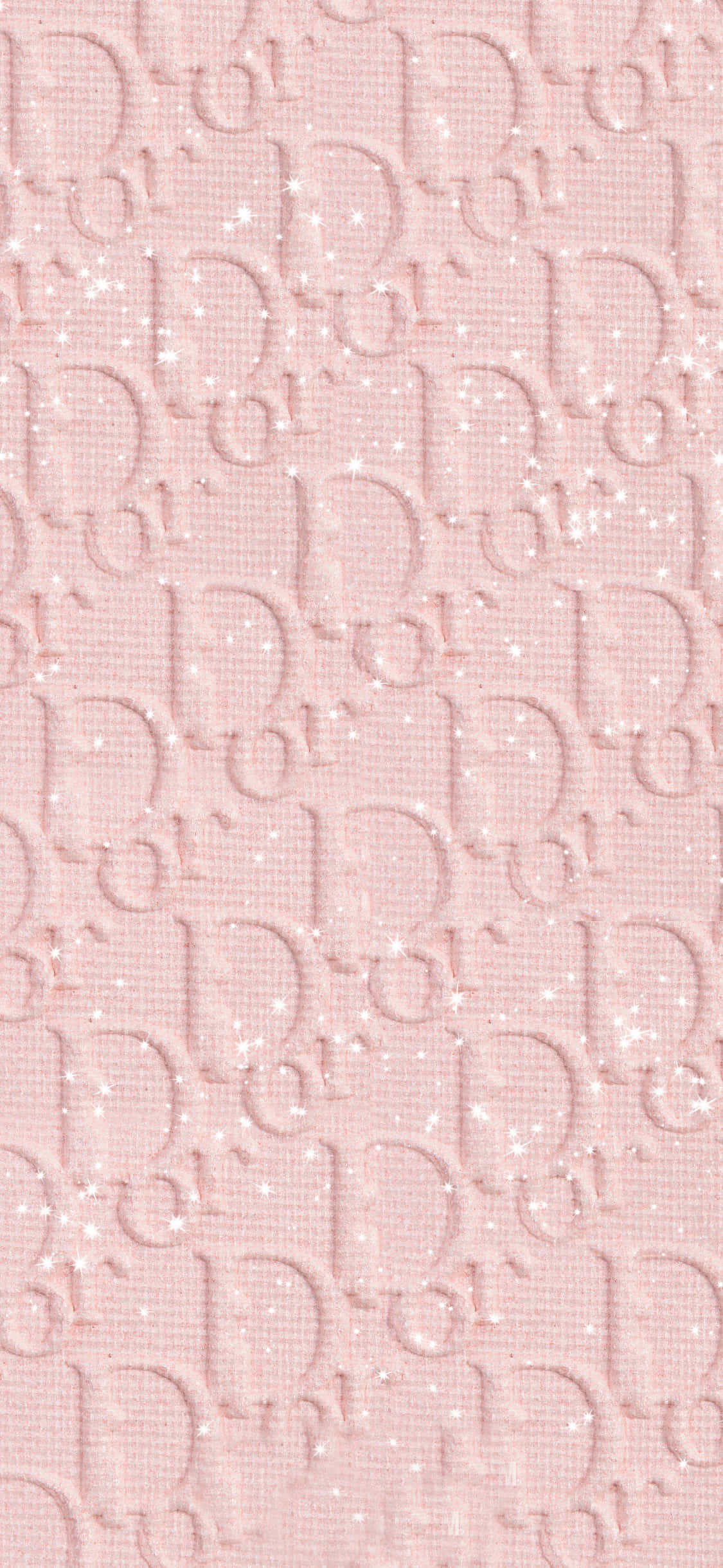 Dior, soft pink, repeating Dior logos, Full HD Phone Wallpaper