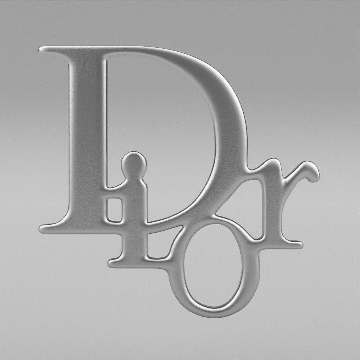 Dior, silver, 3D, SD Desktop Wallpaper