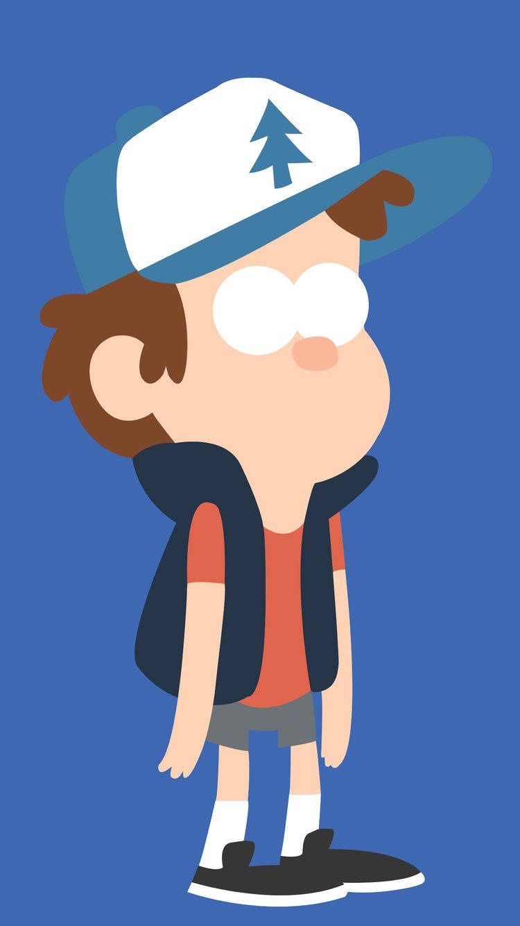 Dipper Pines, blue vector art, tree logo cap, HD Phone Wallpaper