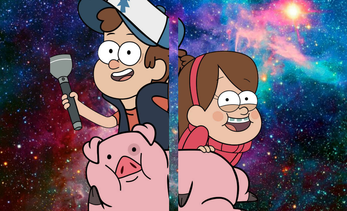 Dipper Pines, galaxy, cosmic nebula, SD Desktop Wallpaper