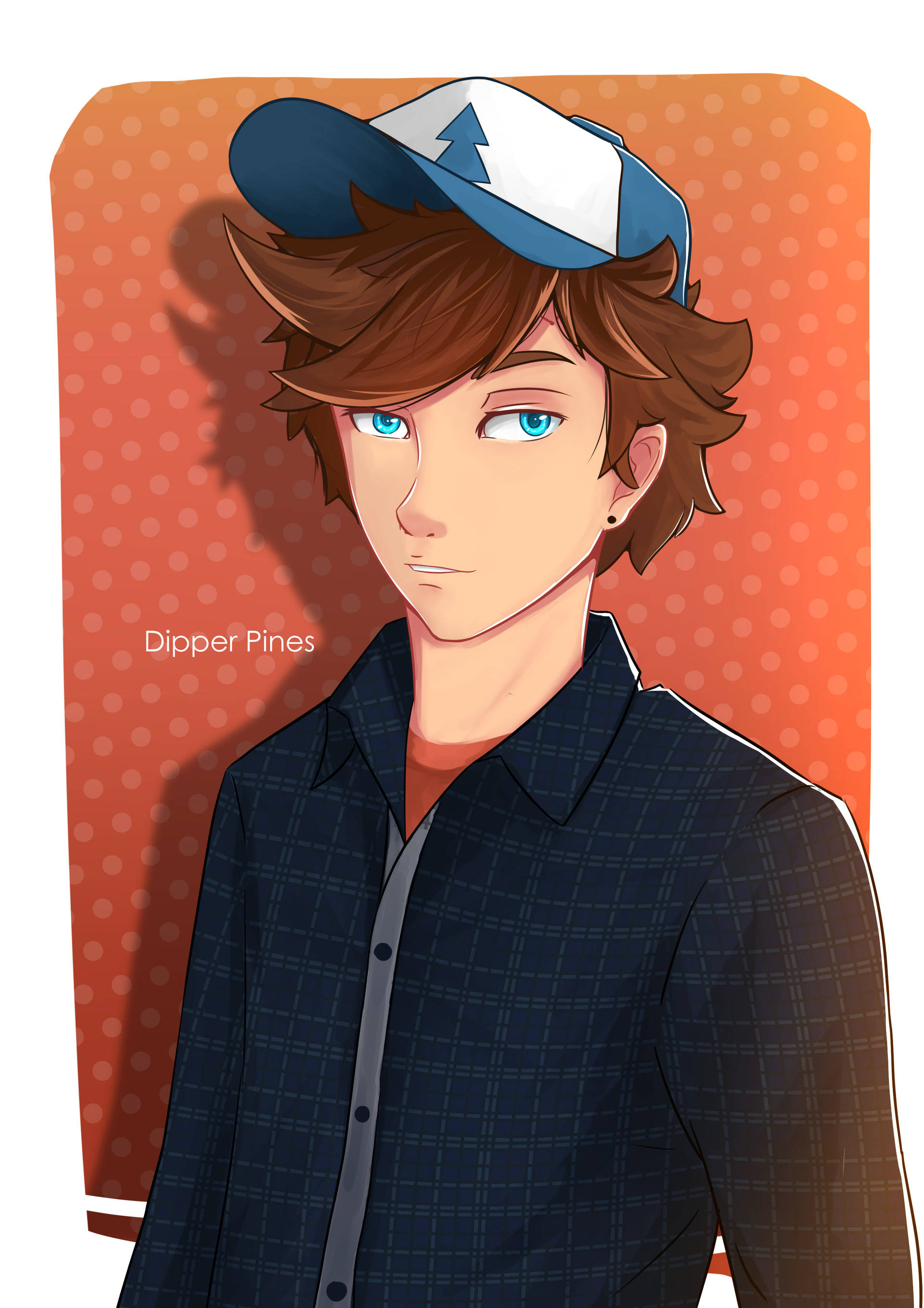 Dipper Pines, teen version, blue and white cap, 2K Phone Wallpaper