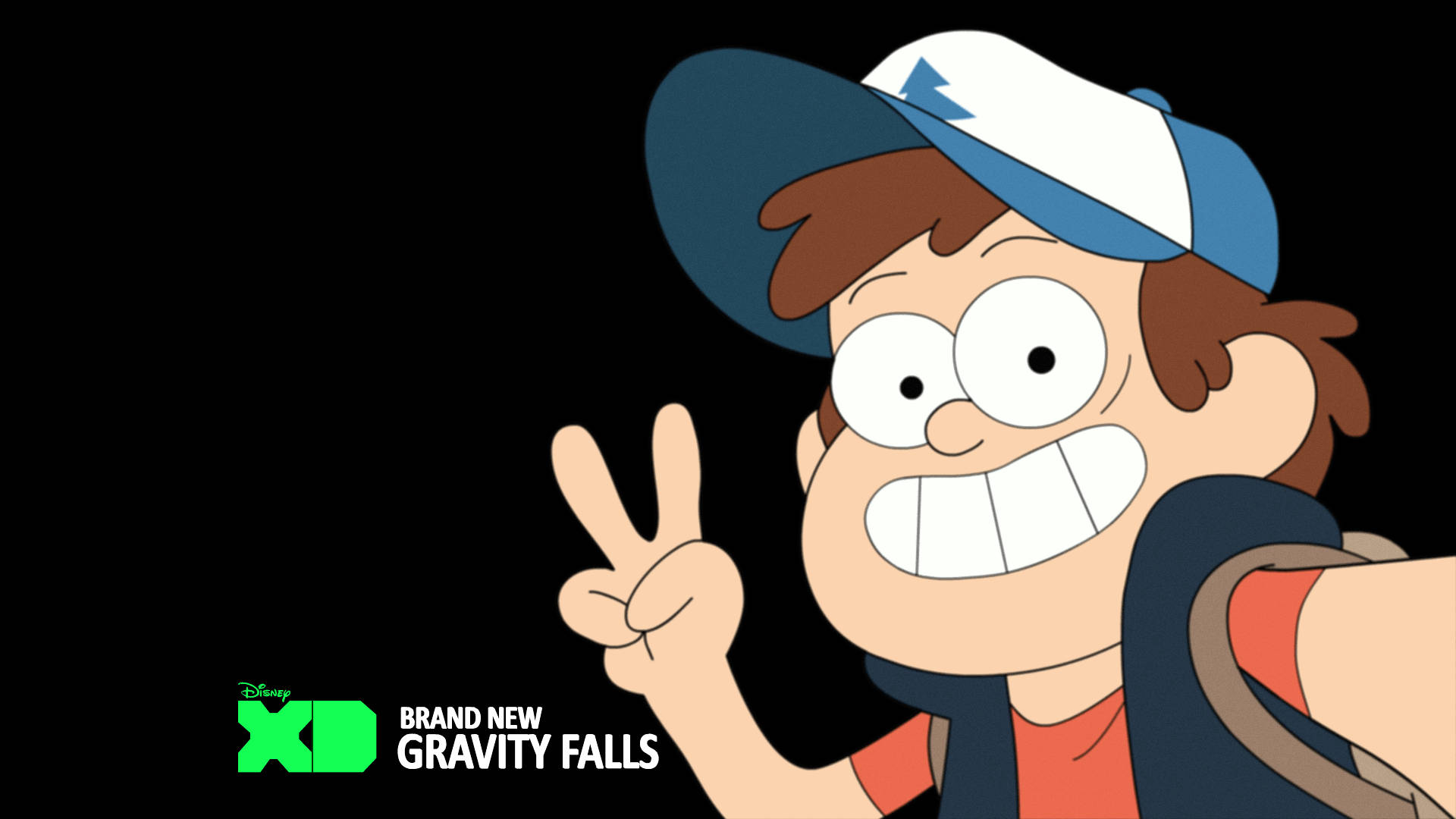 Dipper Pines, peace sign, brown hair, Full HD Desktop Wallpaper