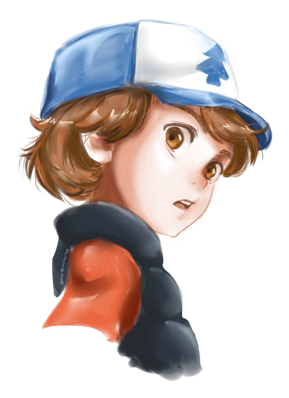 Dipper Pines, blue and white cap, tree logo, HD Phone Wallpaper
