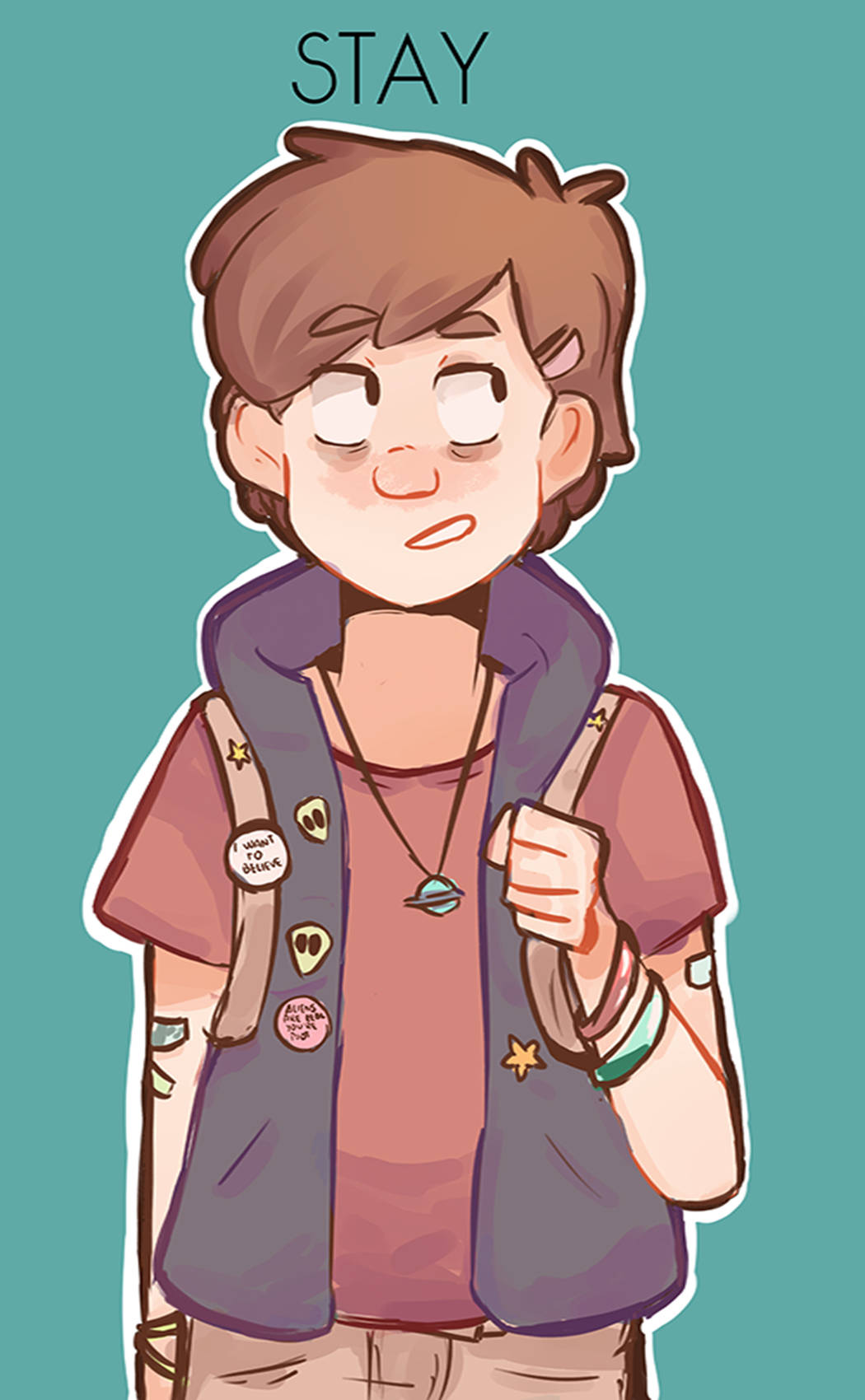 Dipper Pines, teenage boy, brown hair, HD Phone Wallpaper