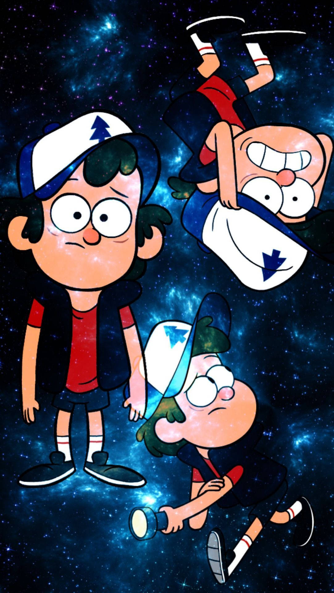 Dipper Pines, Blue Galaxy, cartoon kids, Full HD Phone Wallpaper