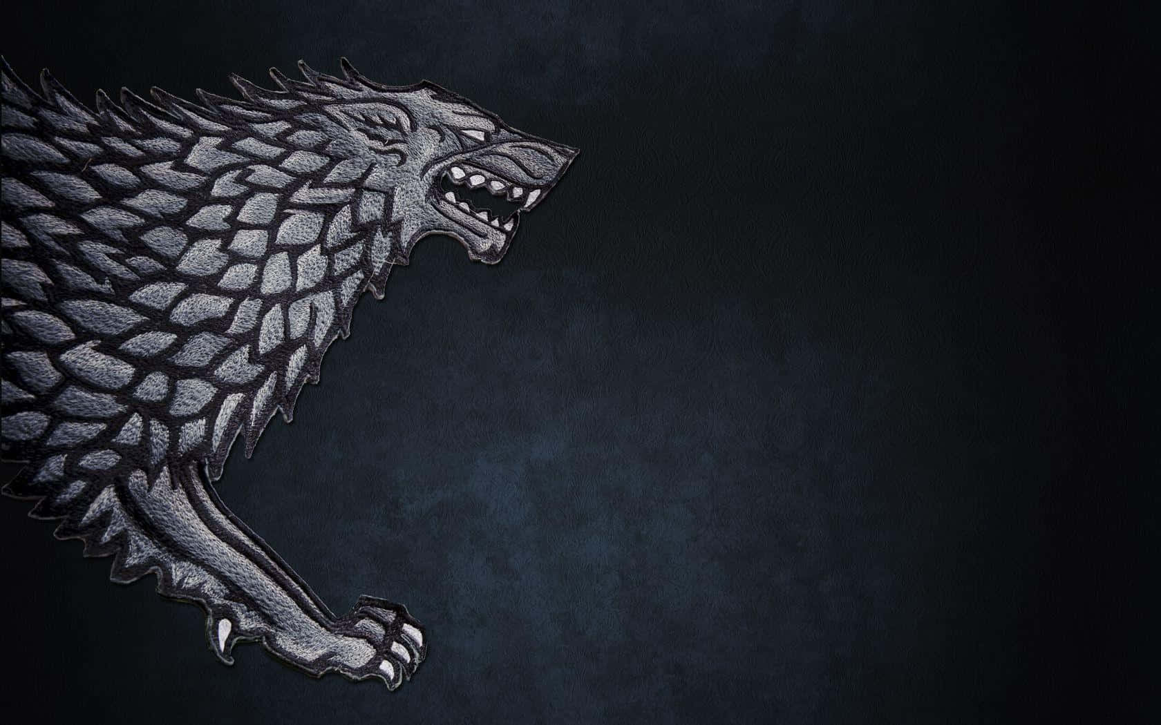Dire Wolf, silver direwolf emblem, textured scales, HD Desktop Wallpaper