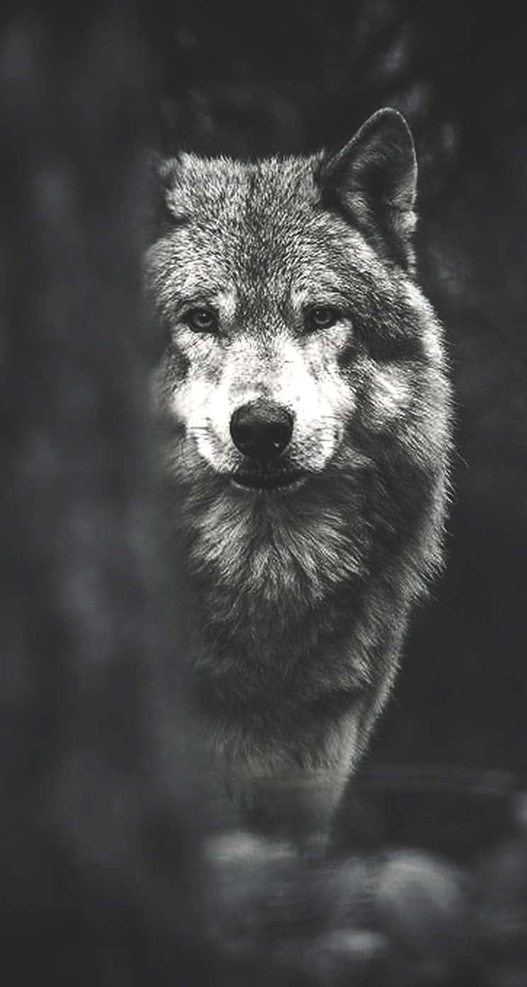 Dire Wolf, monochrome, close-up, HD Phone Wallpaper