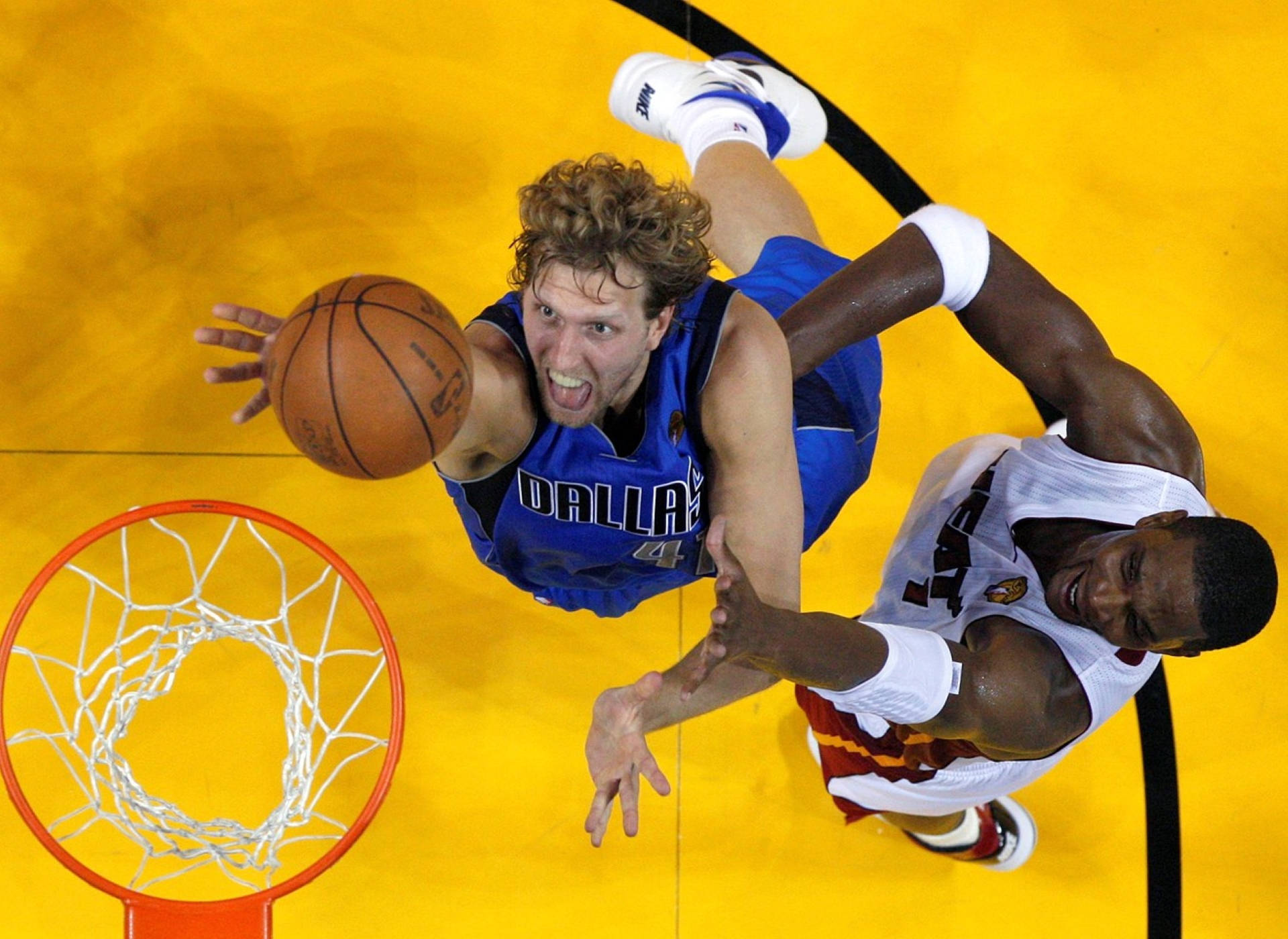 Dirk Nowitzki, blue, white, Full HD Desktop Wallpaper