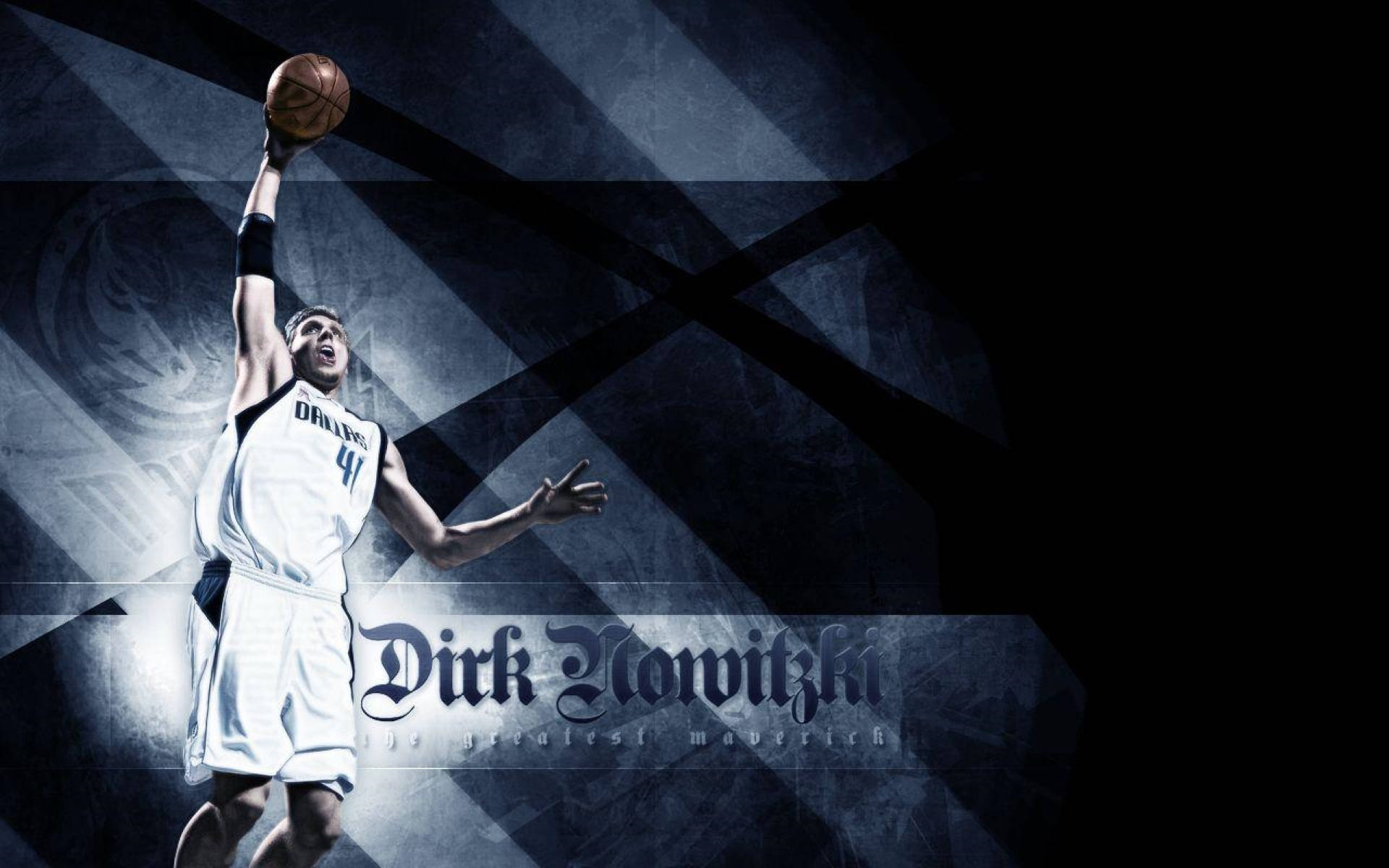 Dirk Nowitzki, basketball, dark abstract geometric background, Full HD Desktop Wallpaper