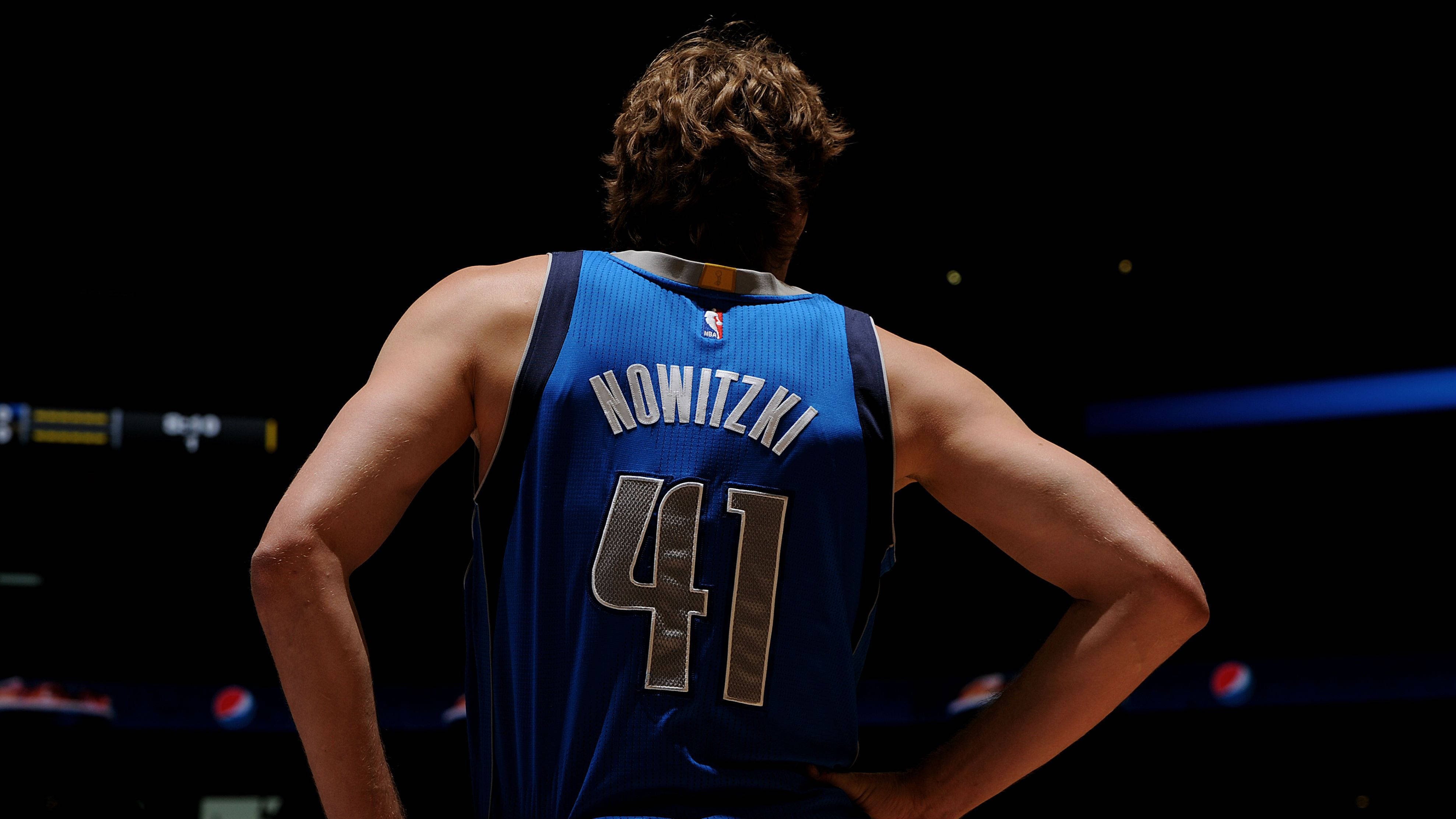 Dirk Nowitzki, blue jersey, number 41, 4K Desktop Wallpaper