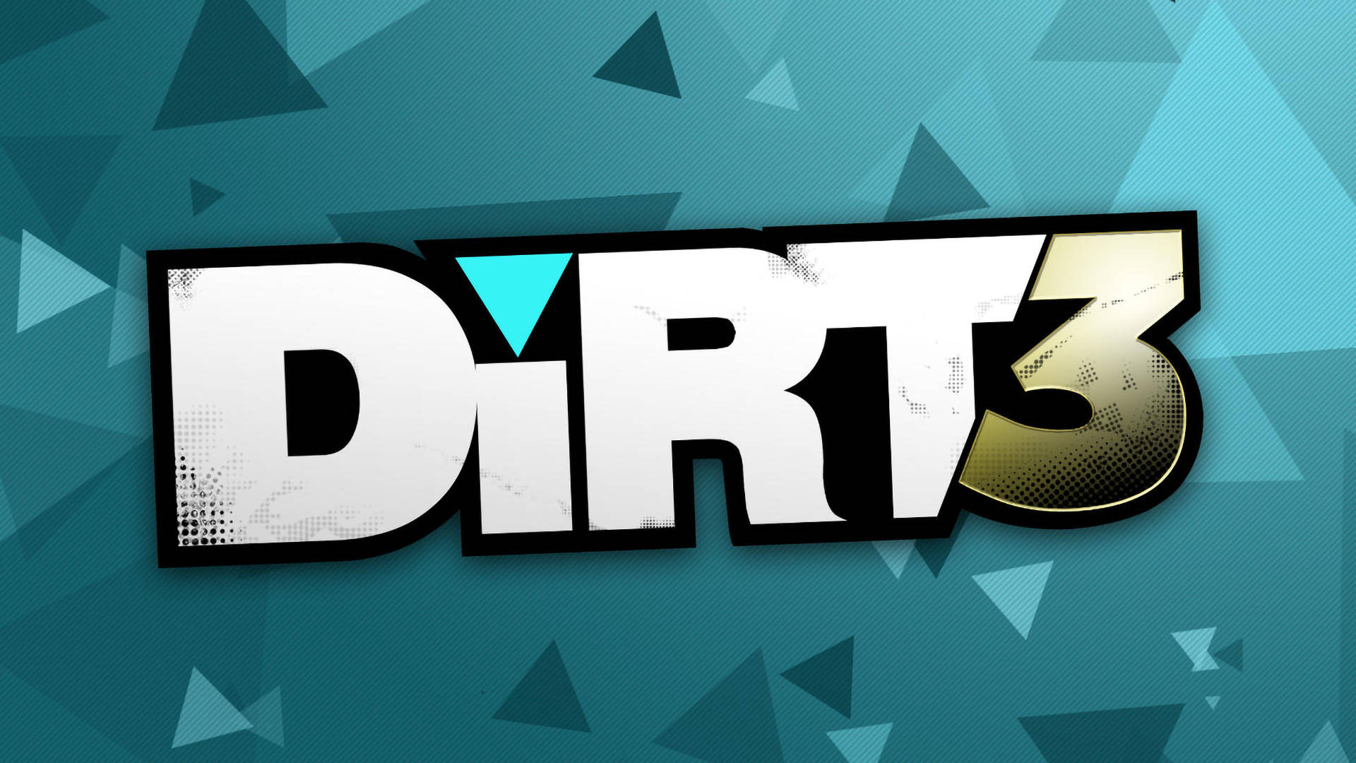 DiRT 3, blue background, white gold, Full HD Desktop Wallpaper