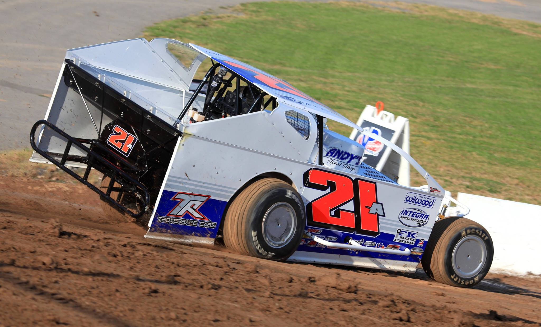 dirt track race car, numbered 21, muddy track, Full HD Desktop Wallpaper