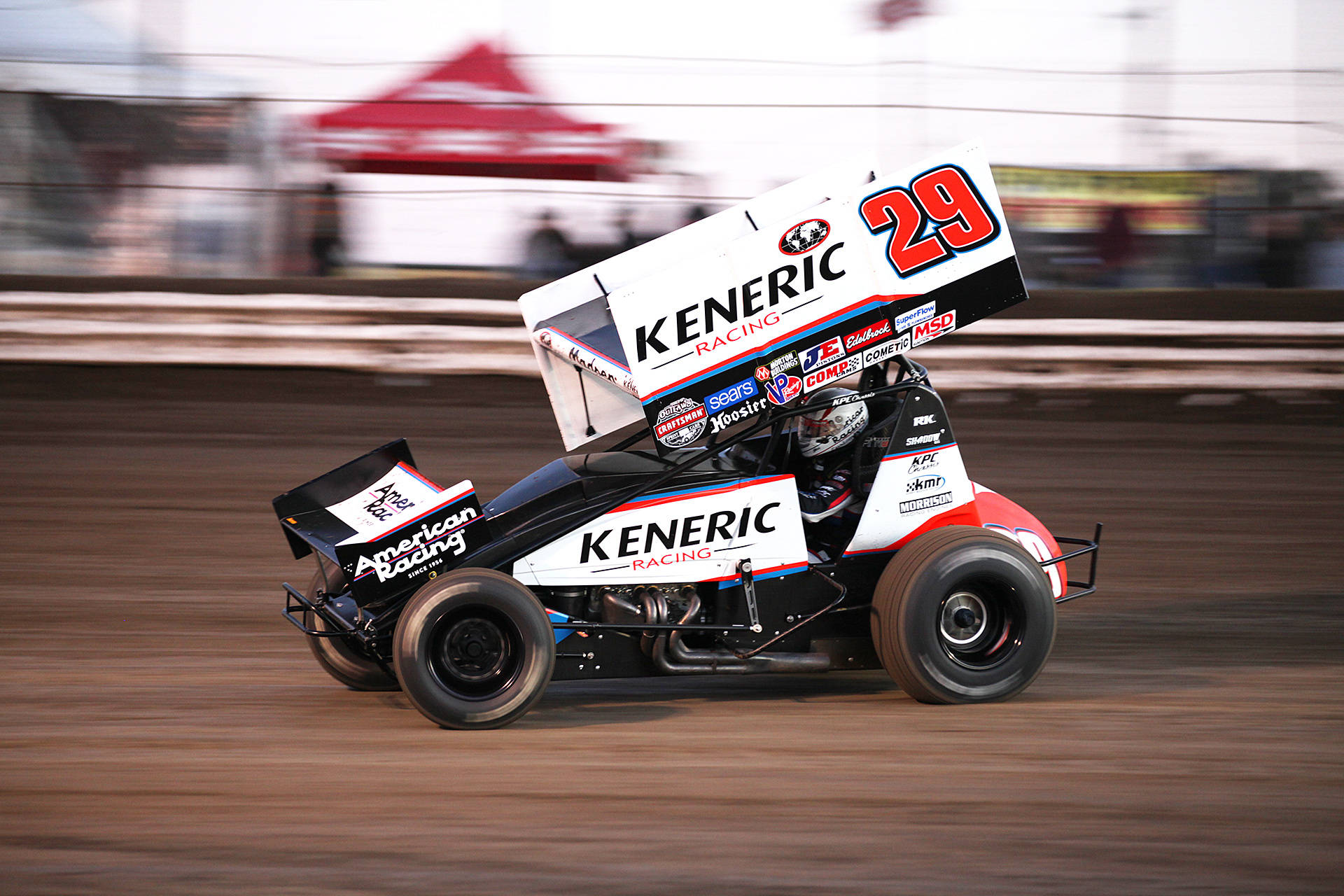 dirt track, dirt car, white and black race car, Full HD Desktop Wallpaper