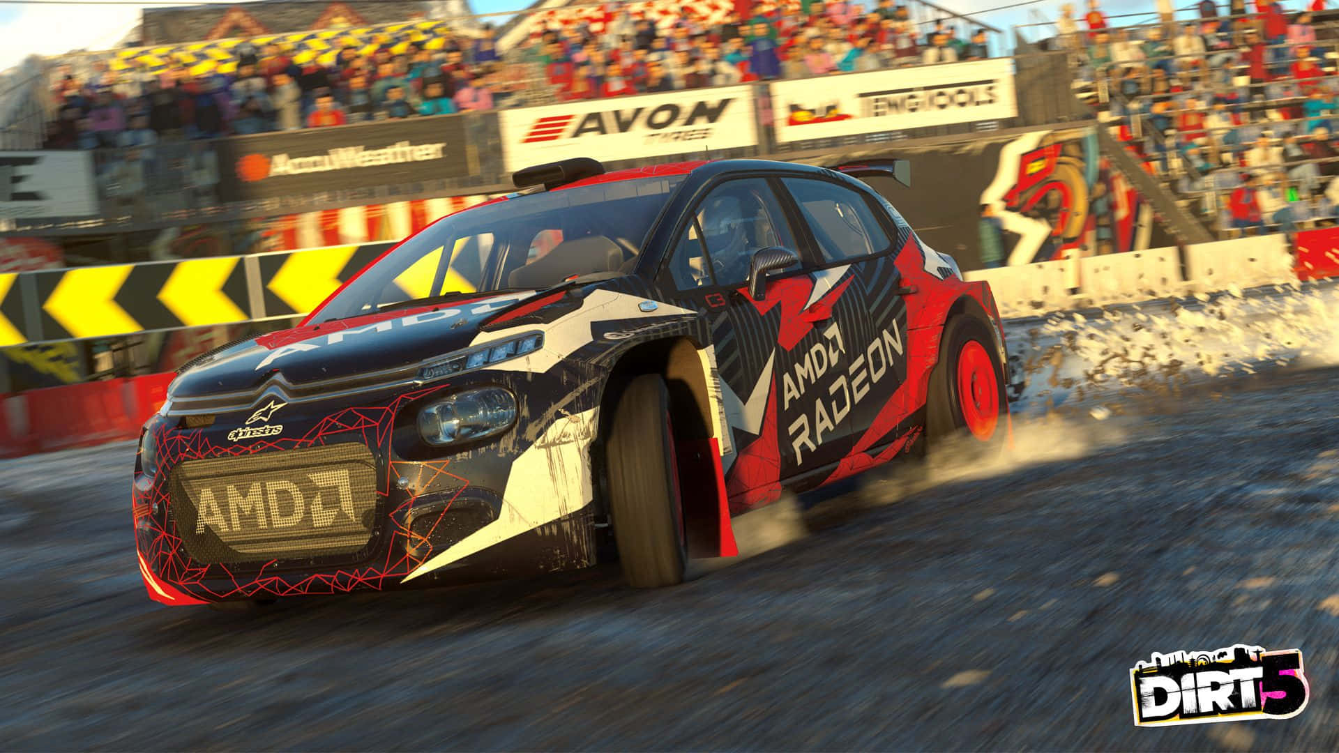 rally car, dirt track, snowy dirt track, Full HD Desktop Wallpaper