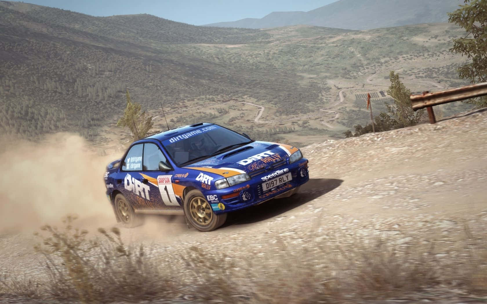 rally car, dirt road, arid mountains, HD Desktop Wallpaper