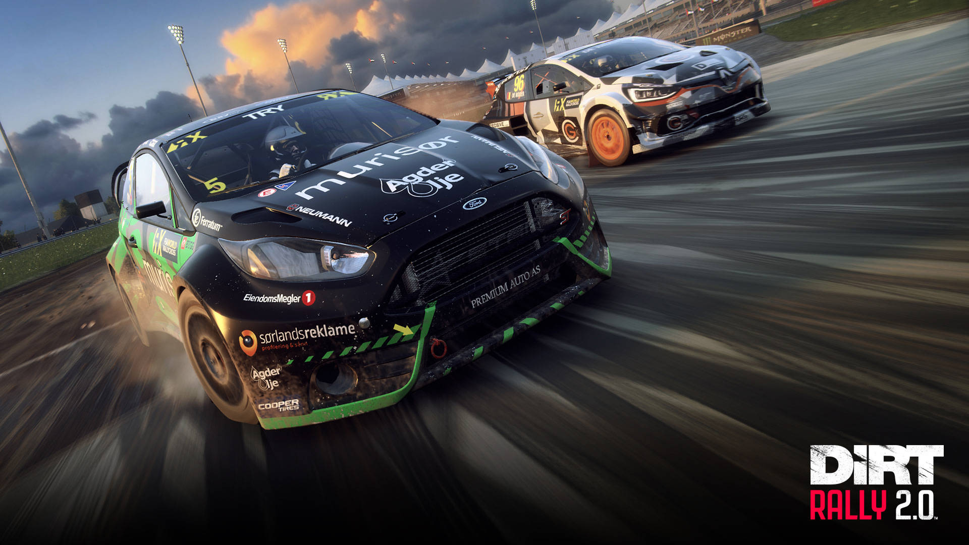 Dirt Rally, rally cars, wet track, Full HD Desktop Wallpaper