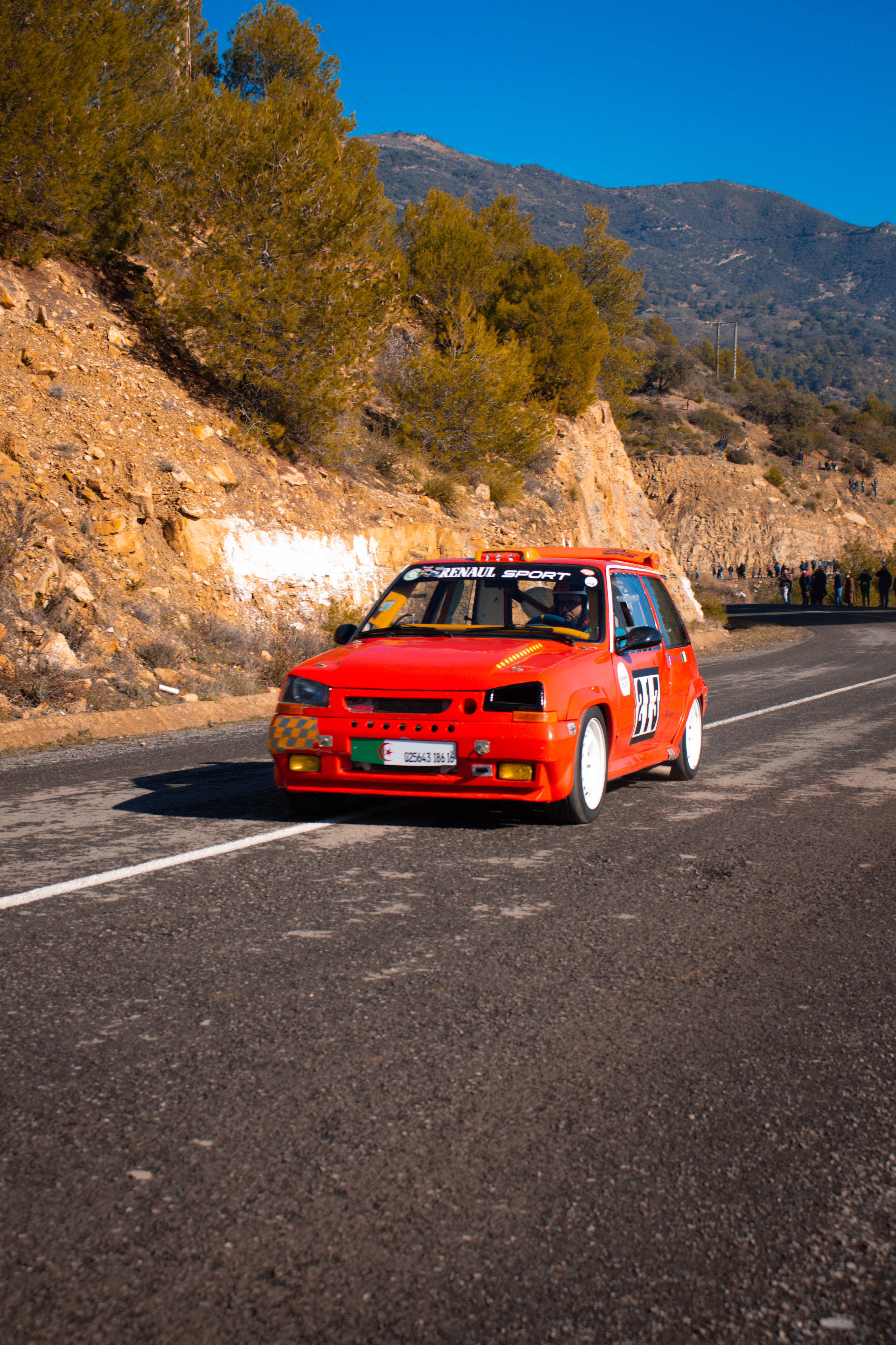 Dirt Rally, red paint, winding mountain road, 5K Phone Wallpaper