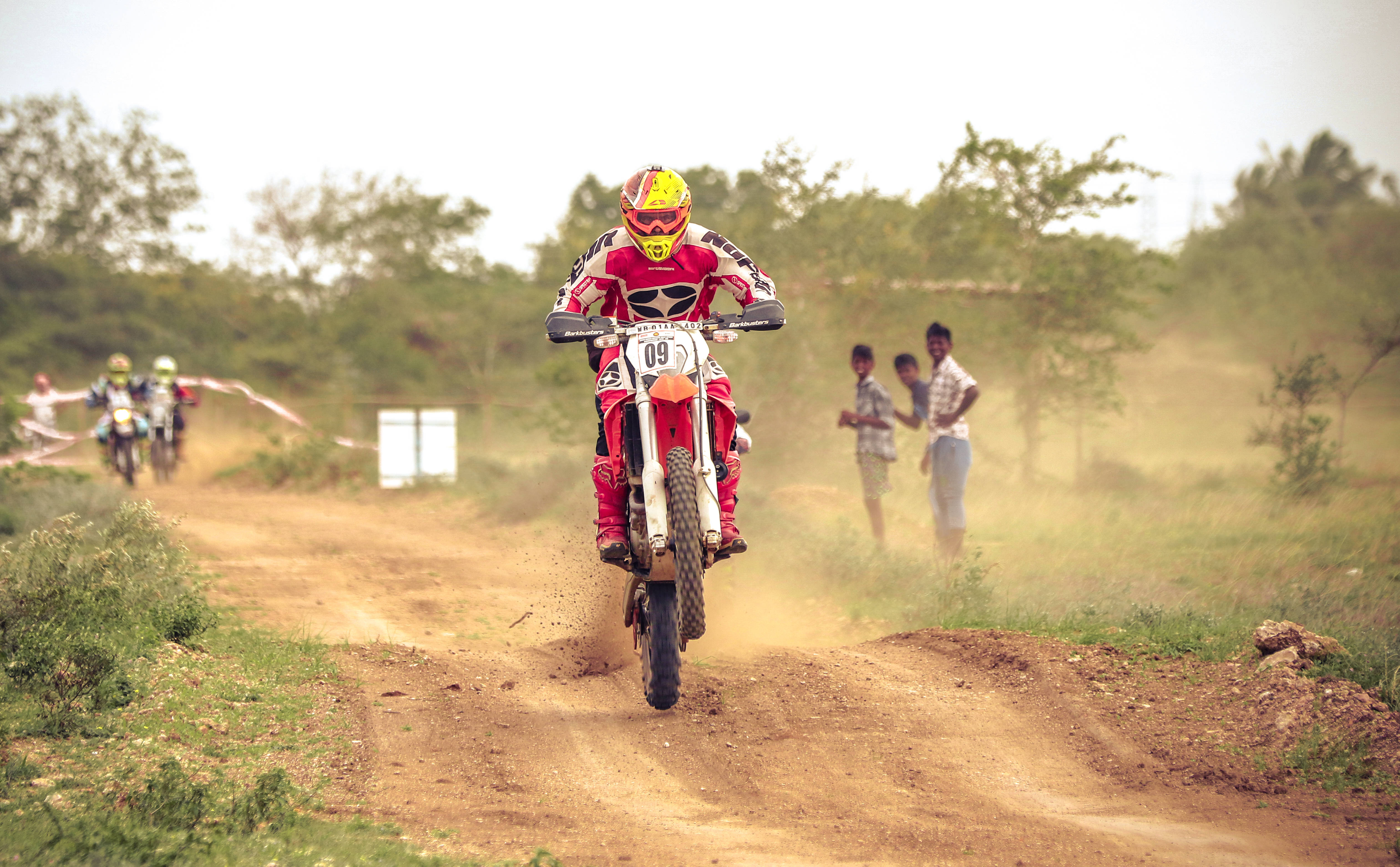 Dirt Rally, motocross bike, red gear, 4K Desktop Wallpaper