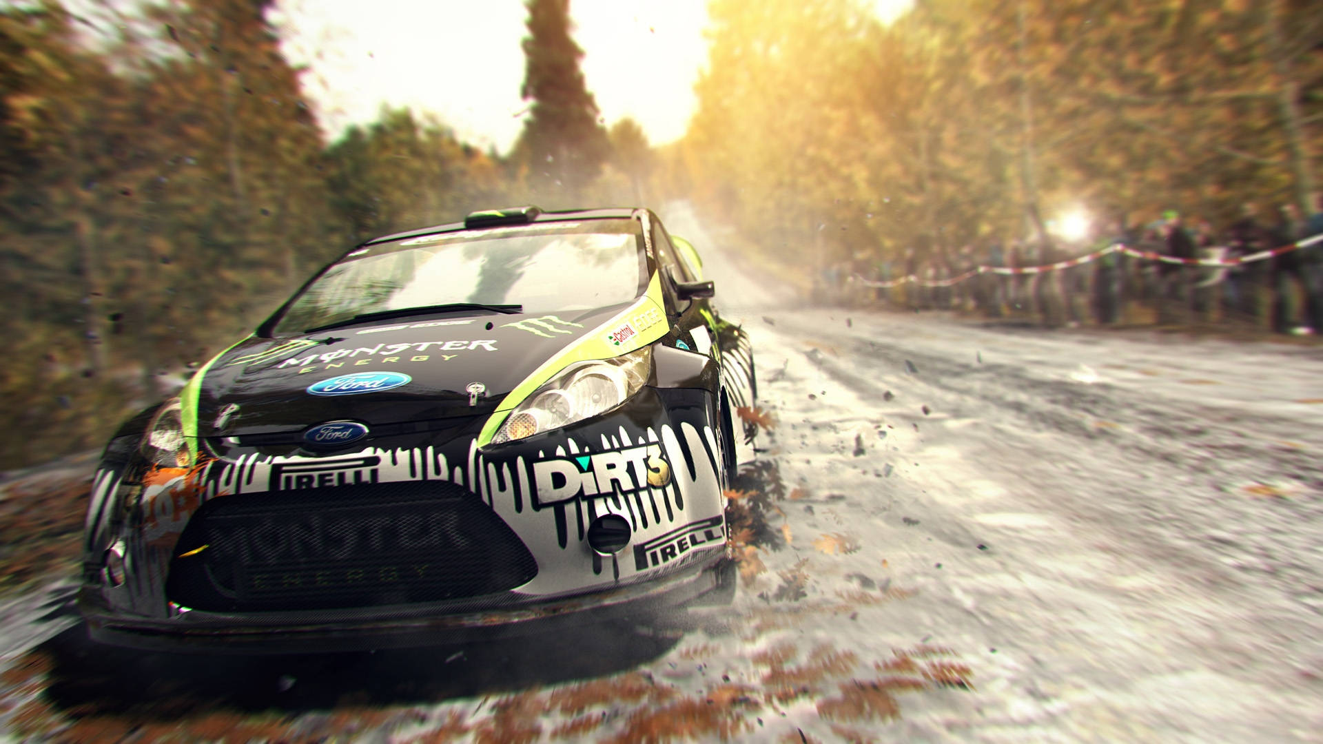 Dirt Showdown, rough road, black and green rally car, Full HD Desktop Wallpaper