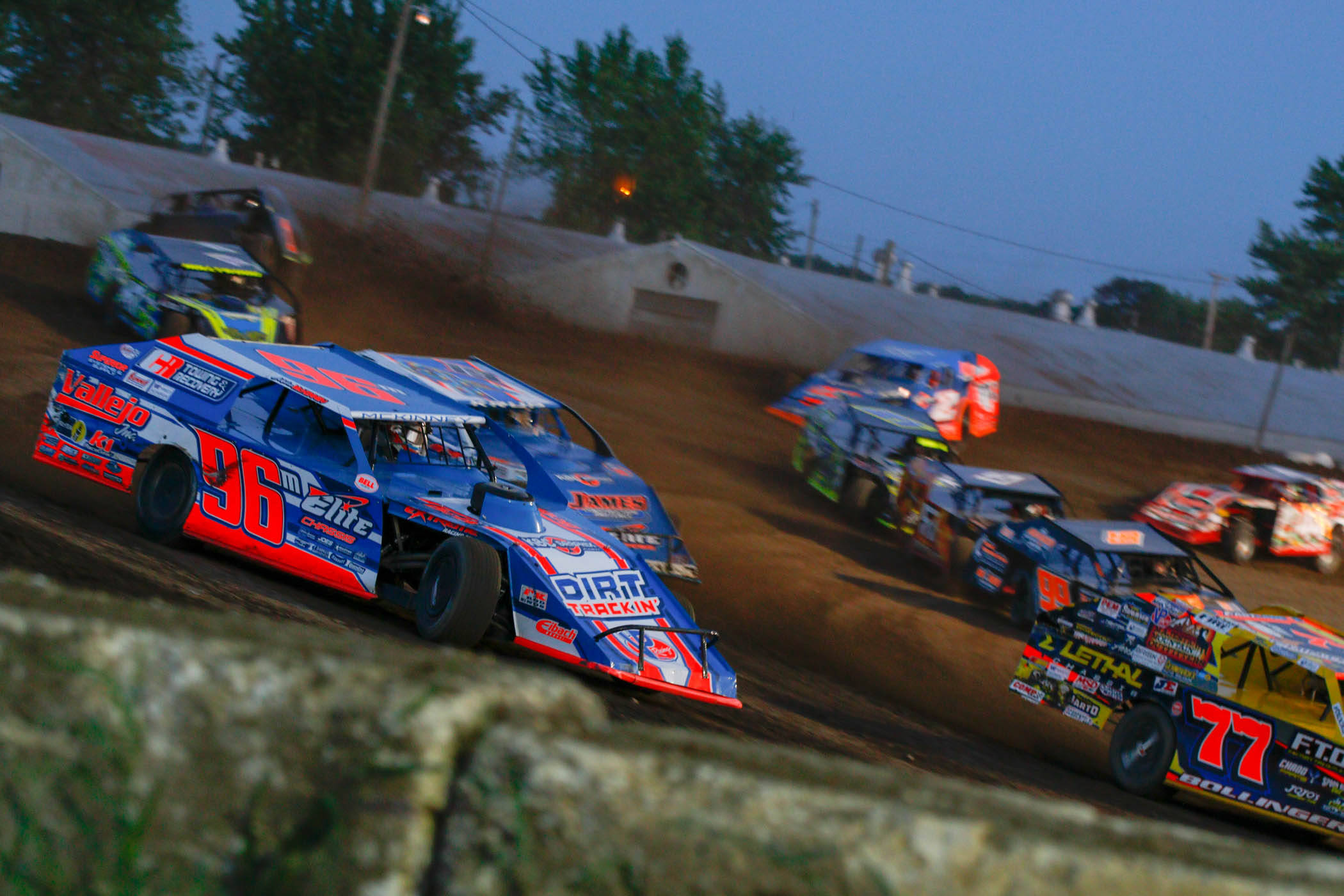 dirt track race cars, dirt track, twilight sky, Full HD Desktop Wallpaper