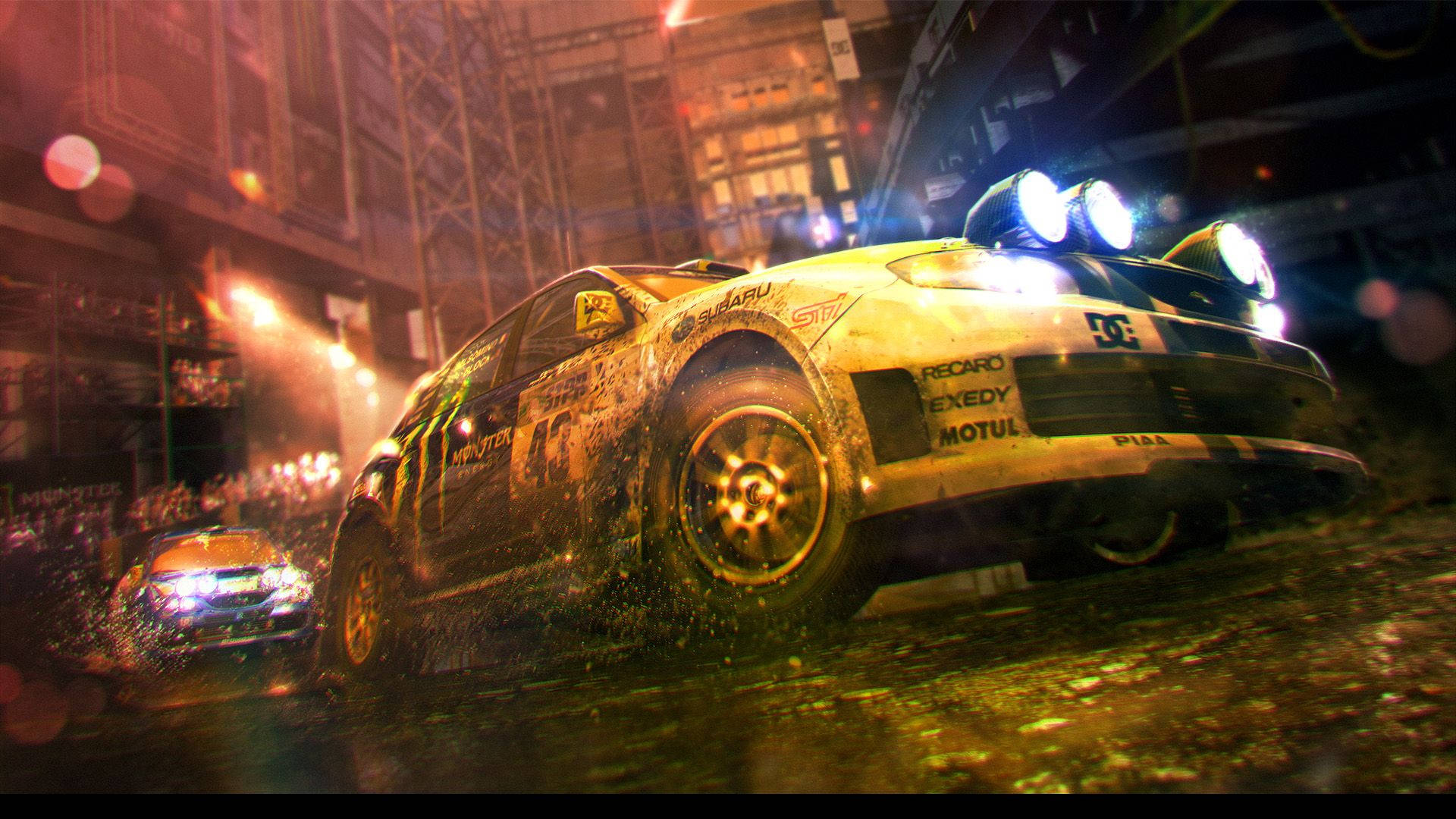 Dirt Showdown, rally car, muddy water, Full HD Desktop Wallpaper