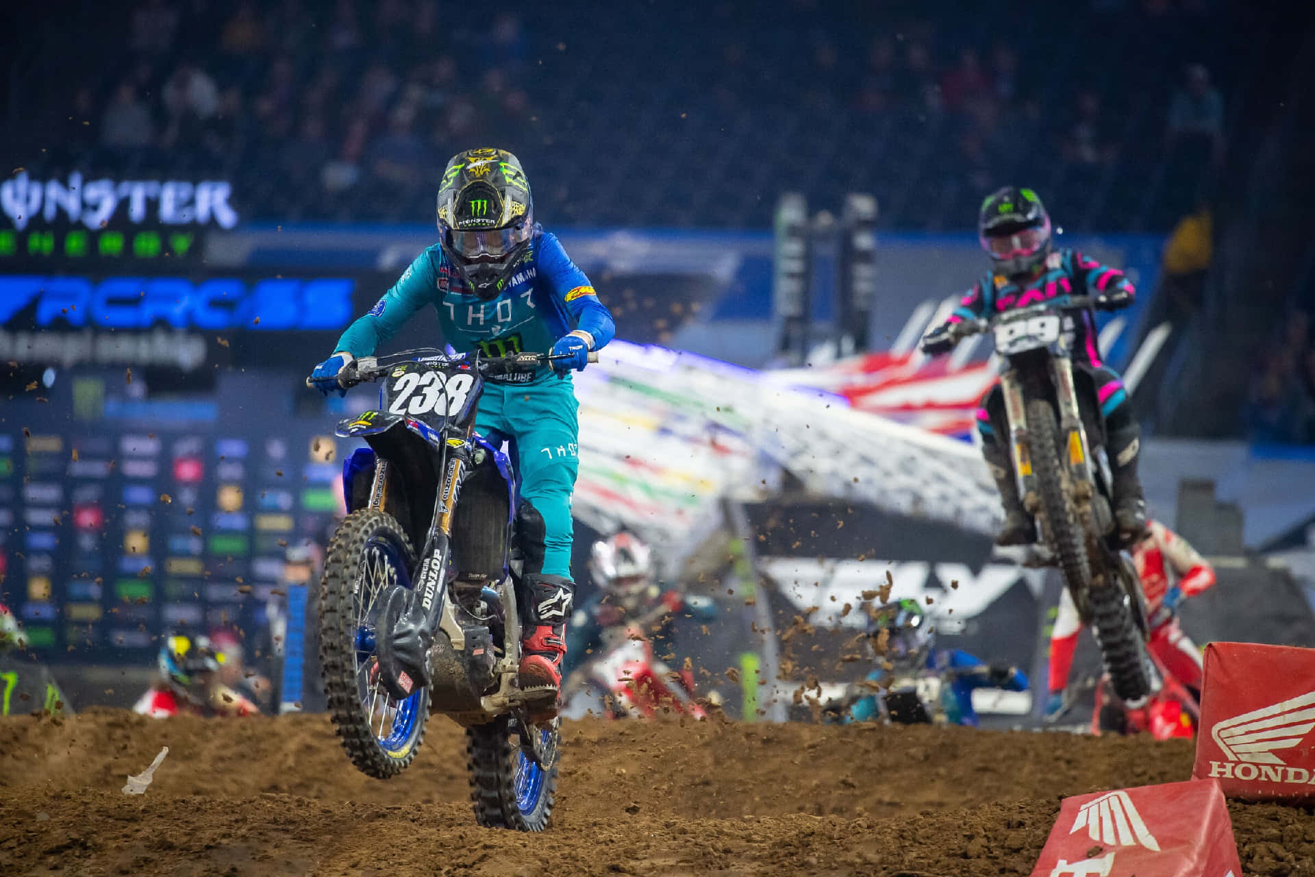 Motocross Race Action239, dirt bikes, mud, Full HD Desktop Wallpaper