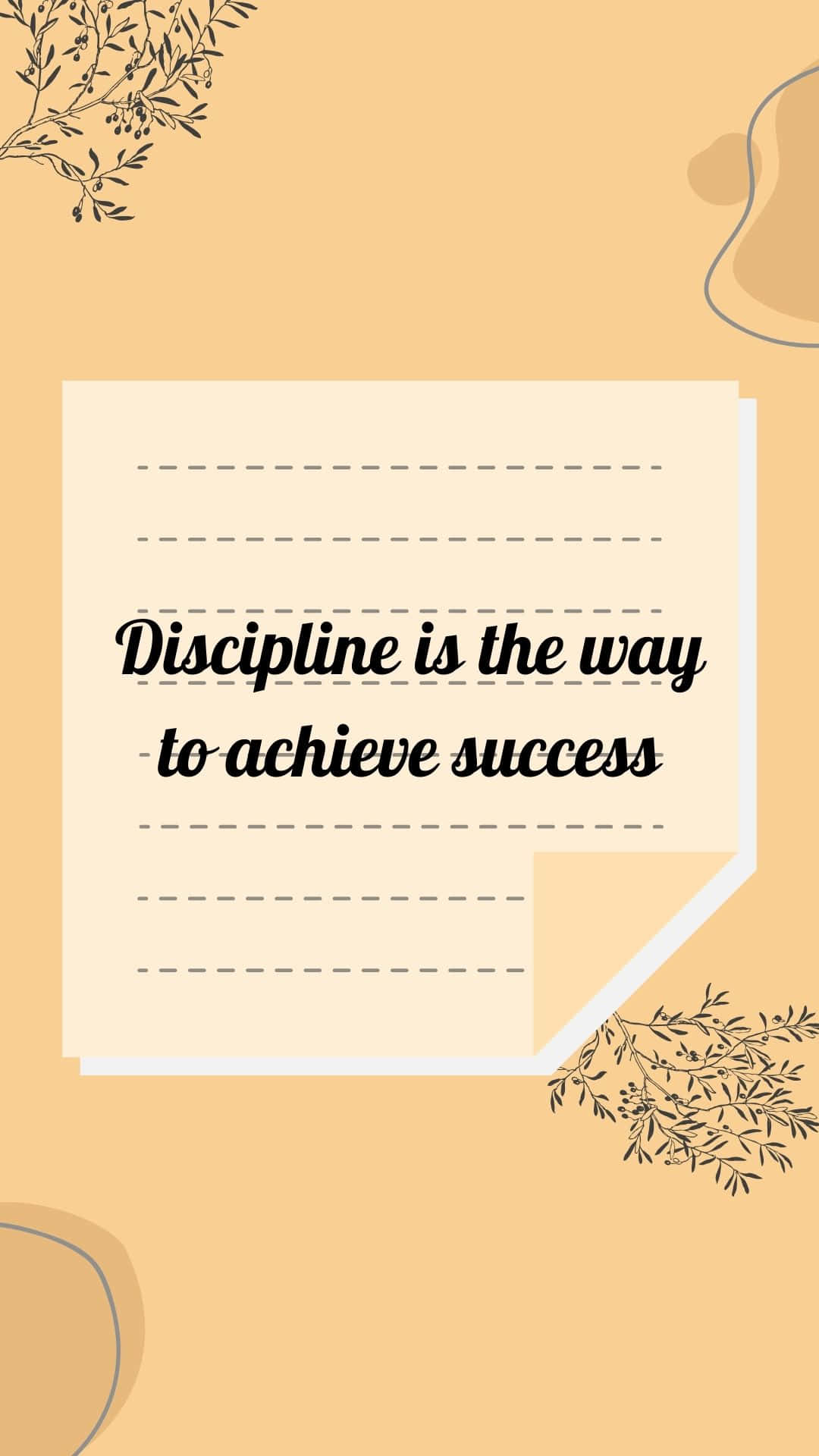 Discipline, beige, lined paper note, Full HD Phone Wallpaper