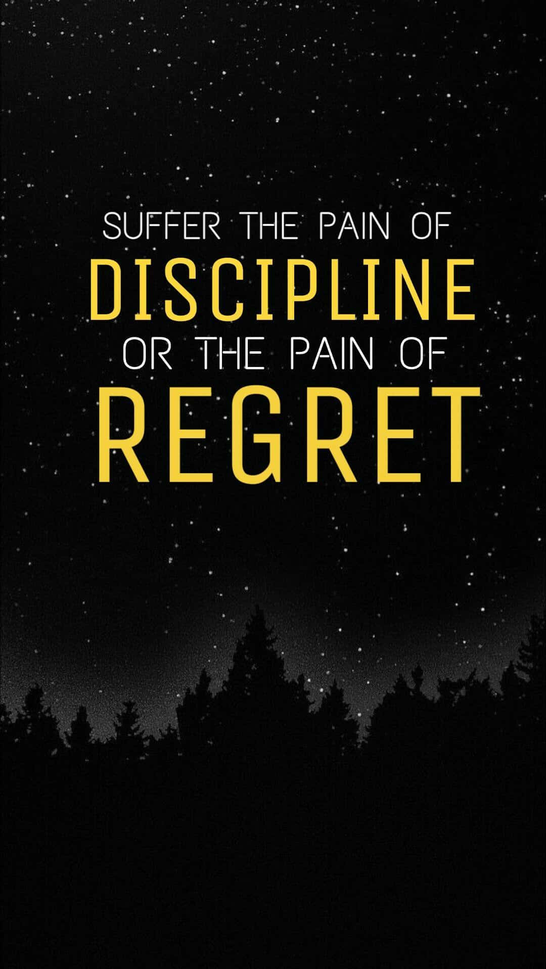 Discipline, regret, motivational quote, HD Phone Wallpaper