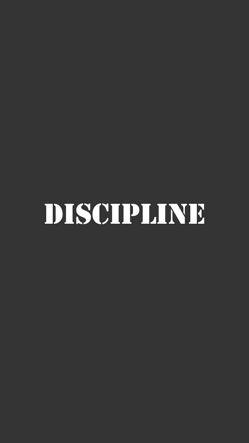 Discipline, white text, dark gray background, HD Phone Wallpaper