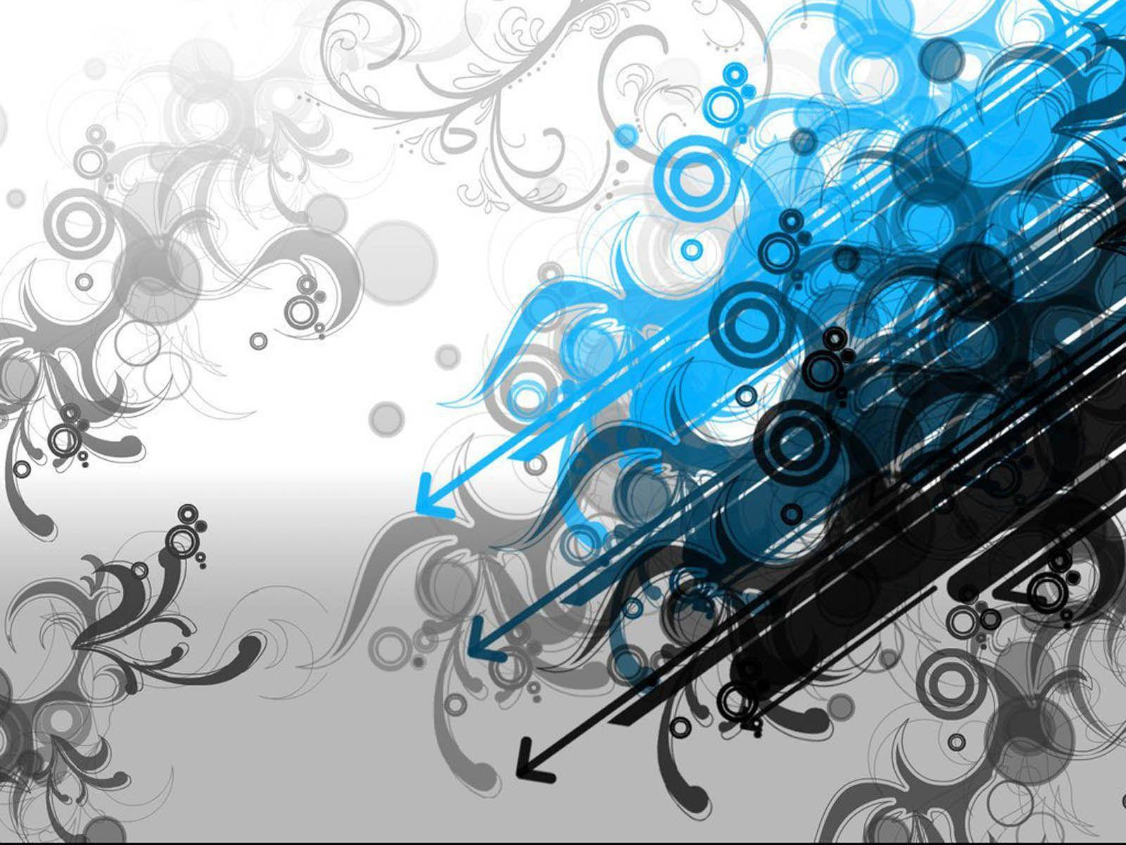 abstract disco graphic, blue black, gray, HD Desktop Wallpaper