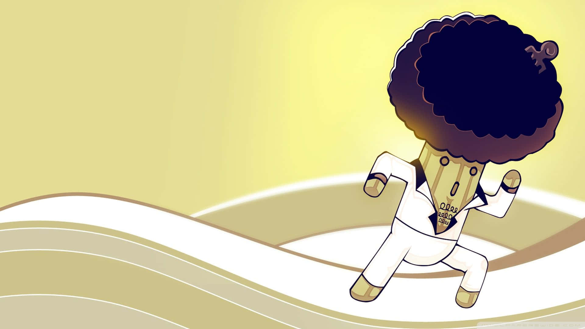 Retro Disco Groovy Cactuar, cartoon astronaut, giant afro, Full HD Desktop Wallpaper