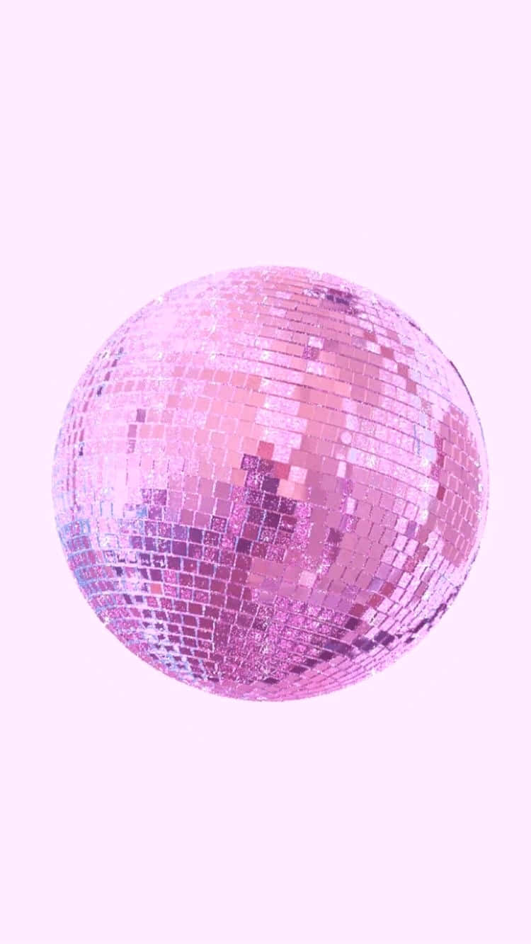 pink disco ball, mirrored facets, soft pastel pink background, HD Phone Wallpaper