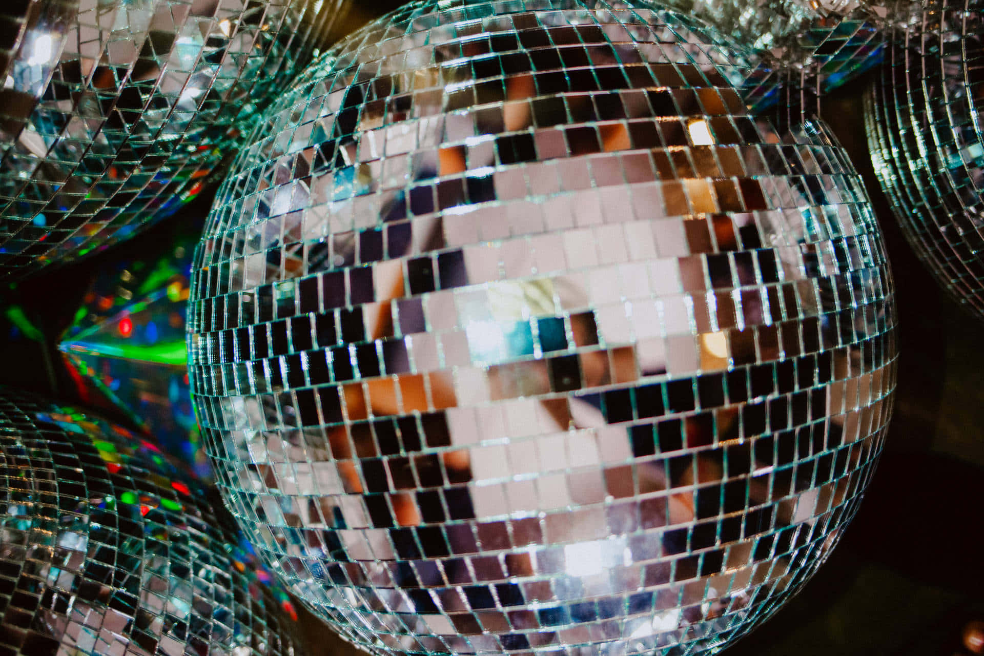 disco ball, glittering, colorful lights, Full HD Desktop Wallpaper