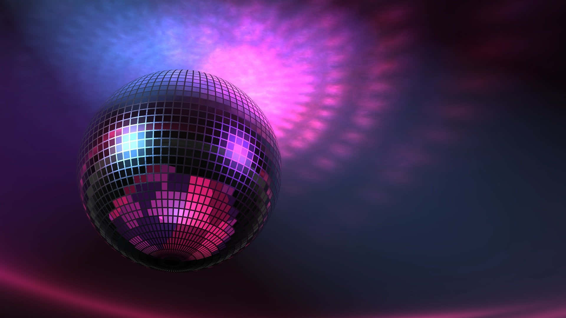 disco ball, vibrant pink, blue lights, Full HD Desktop Wallpaper