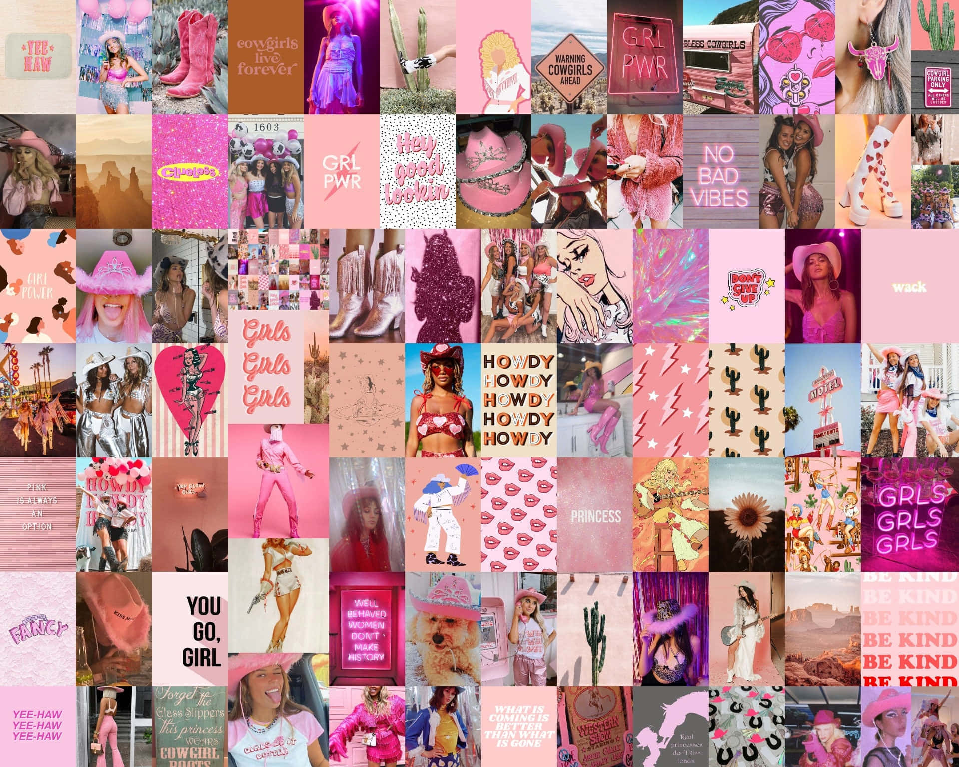 Disco Cowgirl Aesthetic, cowgirls, cowboy hats, Full HD Desktop Wallpaper