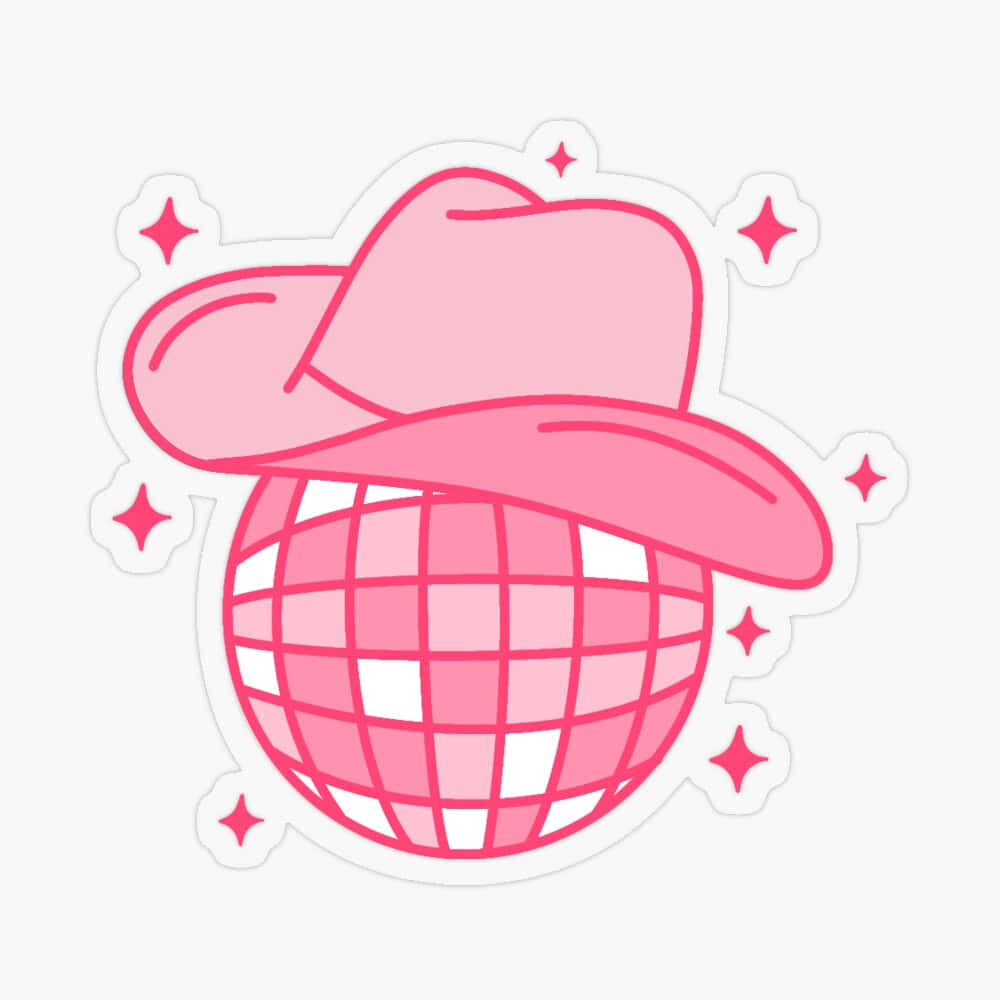 pink disco cowgirl hat, pink cowboy hat, pink disco ball, SD Desktop Wallpaper