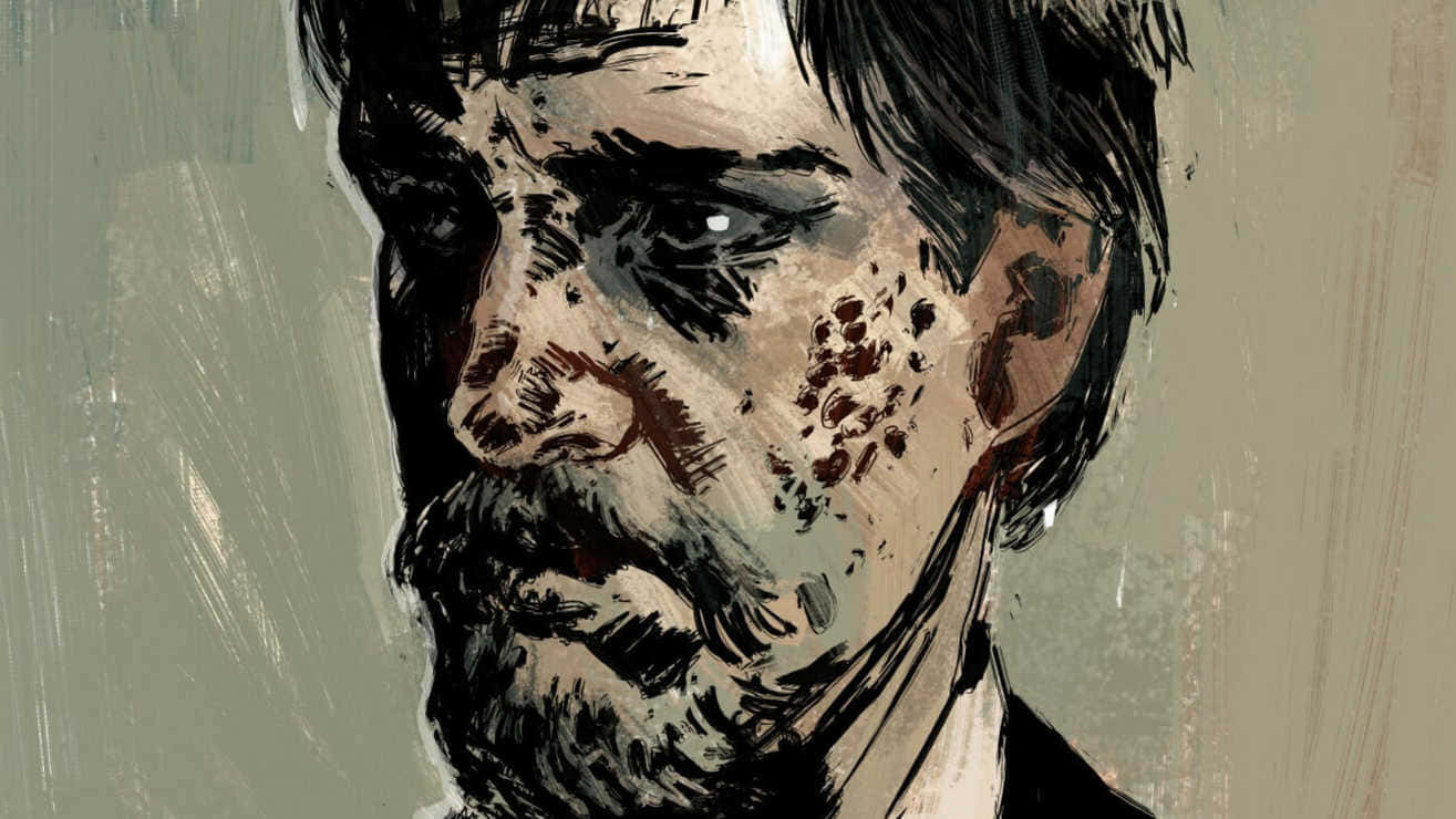Disco Elysium, bearded man, dark eyes, HD Desktop Wallpaper