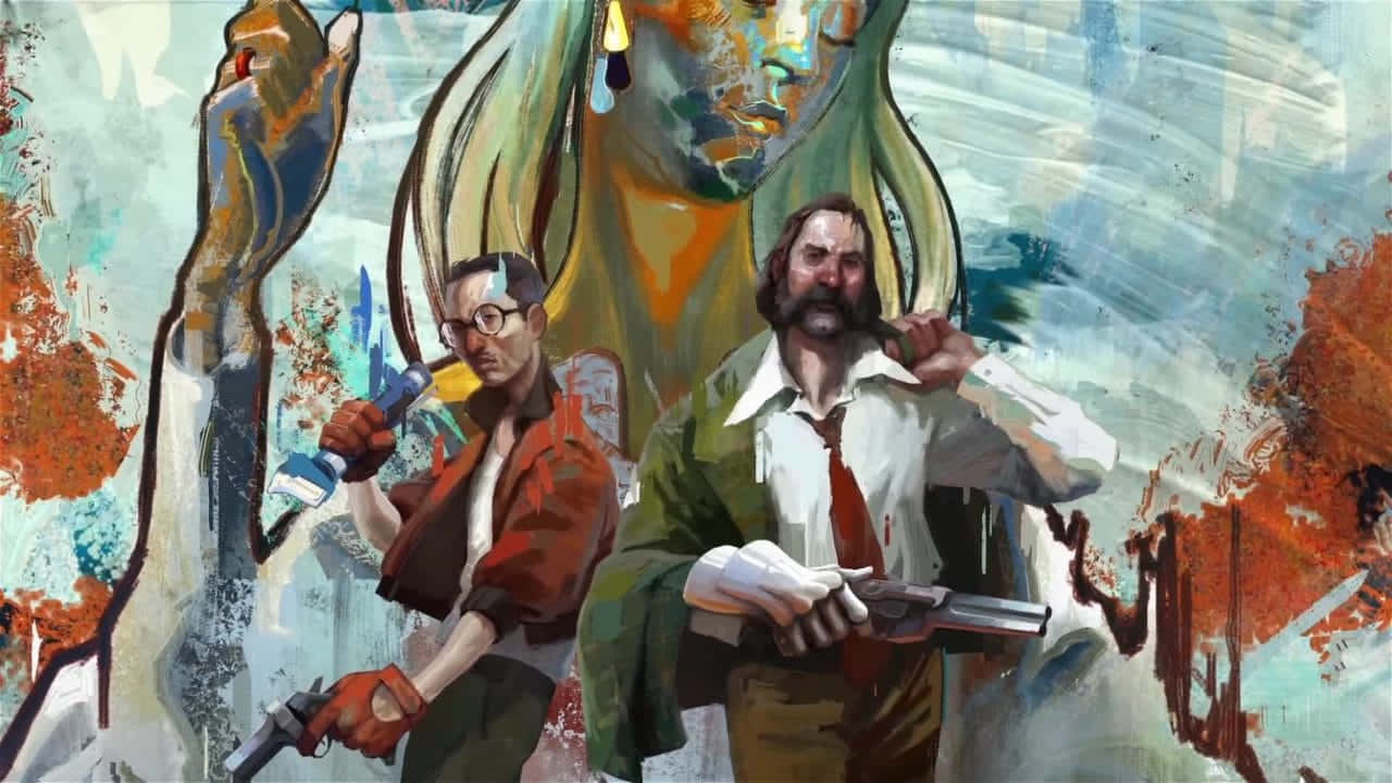 Disco Elysium, ghostly figure, splattered colors, HD Desktop Wallpaper
