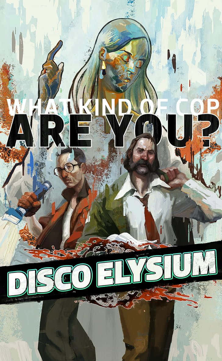 Disco Elysium, painted woman, bold text, SD Phone Wallpaper
