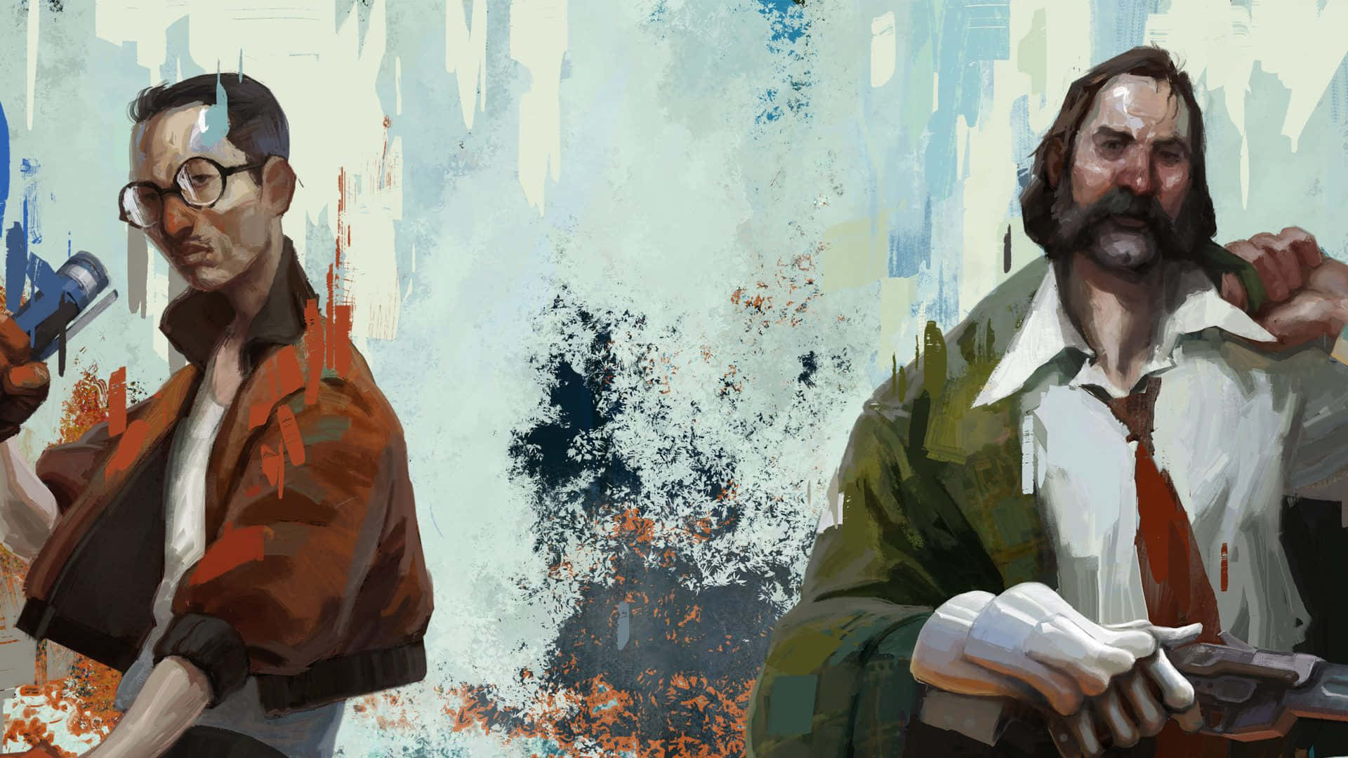 Disco Elysium, detectives, glasses, Full HD Desktop Wallpaper