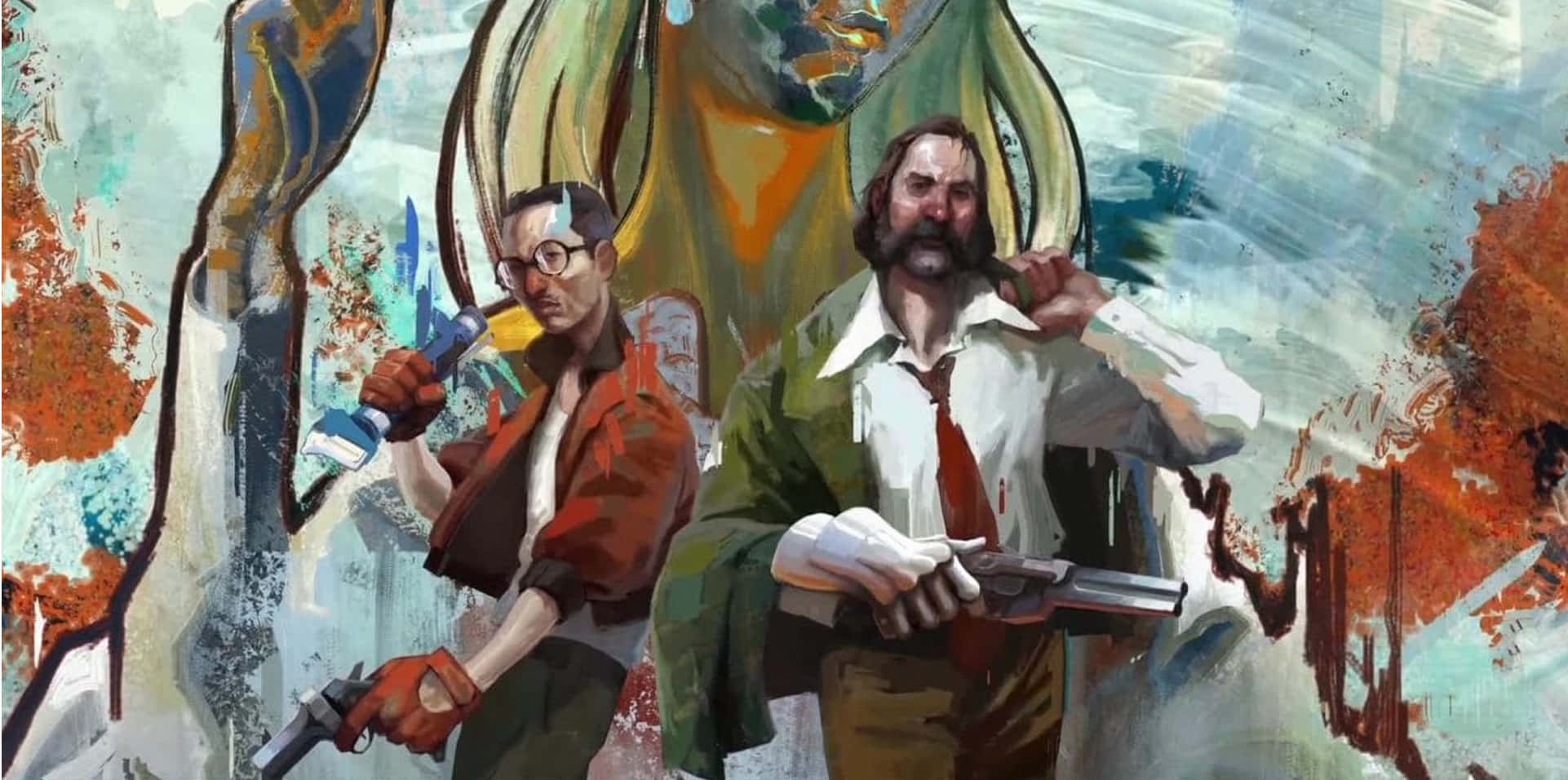 Disco Elysium, detectives, action pose, Full HD Desktop Wallpaper