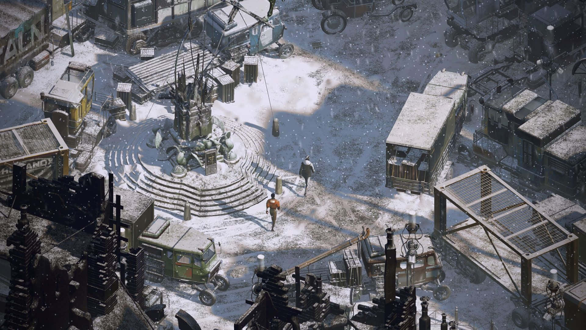 Disco Elysium, winter scene, snow, Full HD Desktop Wallpaper