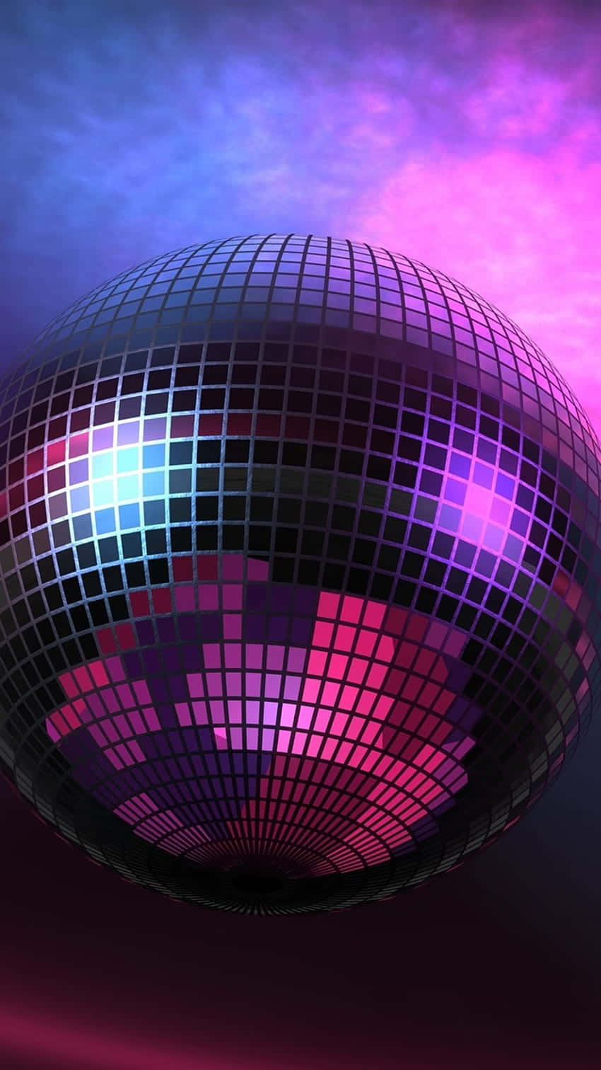 disco ball, pink, blue, HD Phone Wallpaper