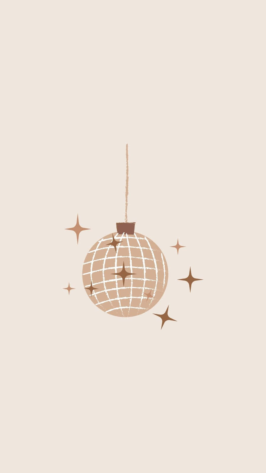 retro disco ball, beige, starbursts, HD Phone Wallpaper