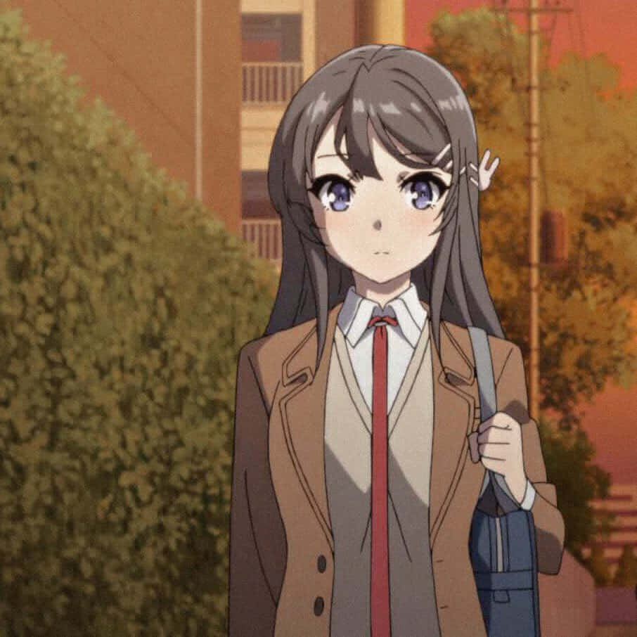 Discord Anime PFP, school girl, school uniform, SD Desktop Wallpaper