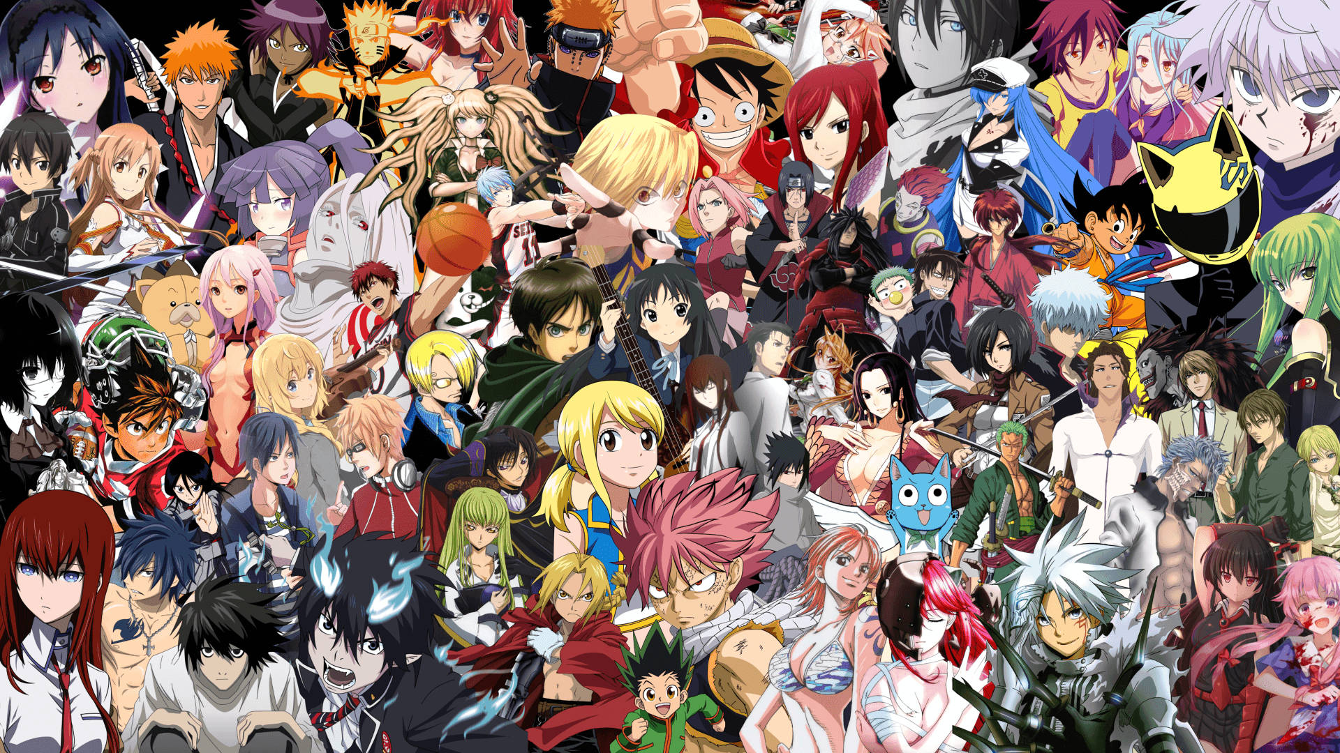 Cute Anime PFP Assembly, anime characters, dynamic poses, Full HD Desktop Wallpaper