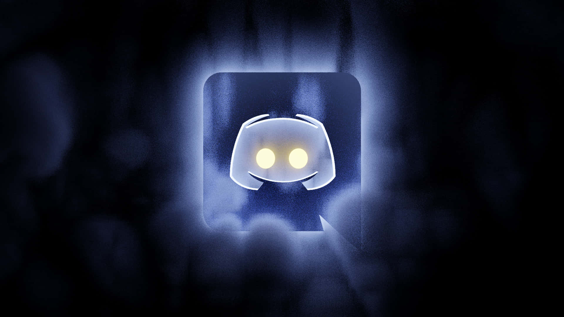 Discord Logo, glowing Discord logo, bright yellow eyes, Full HD Desktop Wallpaper