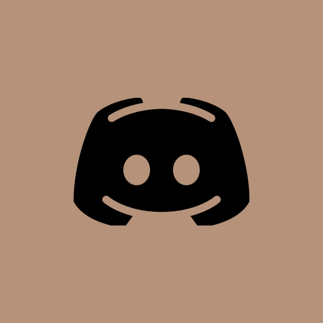 Discord Logo, black, tan, SD Desktop Wallpaper