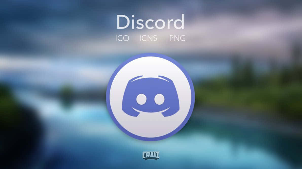 Discord Logo, natural water scene, soft blue, SD Desktop Wallpaper
